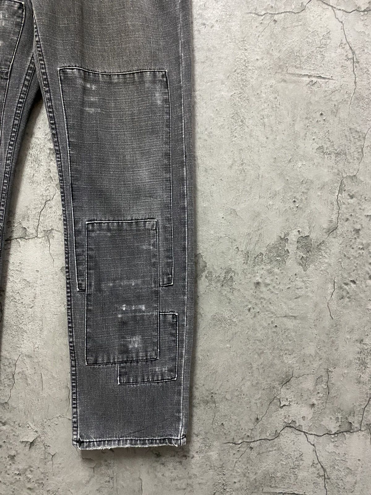 Designer × Japanese Brand Vintage Nylaus 0125 Japan Reconstructed Patchwork Denim Size US 32 / EU 48 - 7 Thumbnail