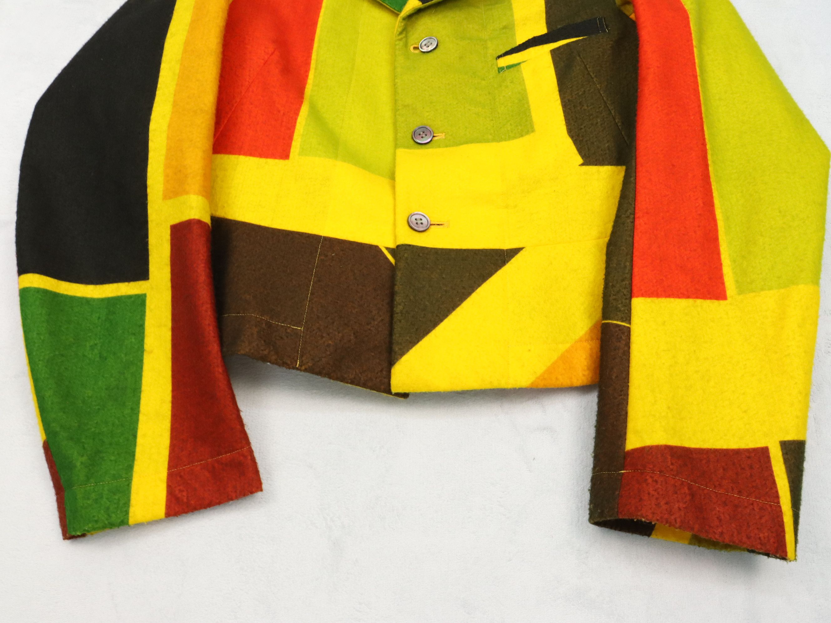 Comme des Garcons AD1995 CDG Kaleidoscope Collection Colour Block Jacket Size M / US 6-8 / IT 42-44 - 10 Thumbnail
