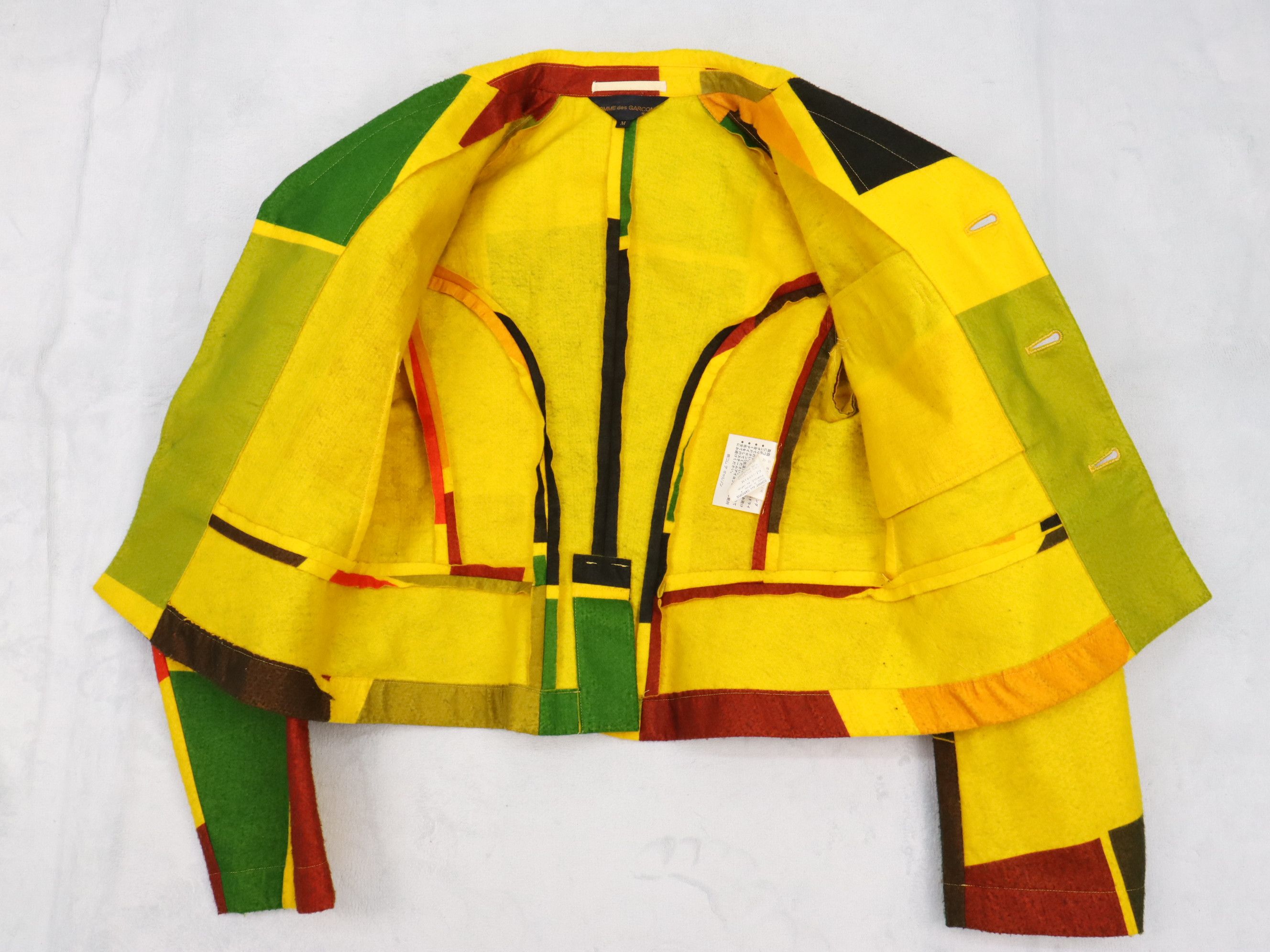 Comme des Garcons AD1995 CDG Kaleidoscope Collection Colour Block Jacket Size M / US 6-8 / IT 42-44 - 13 Thumbnail