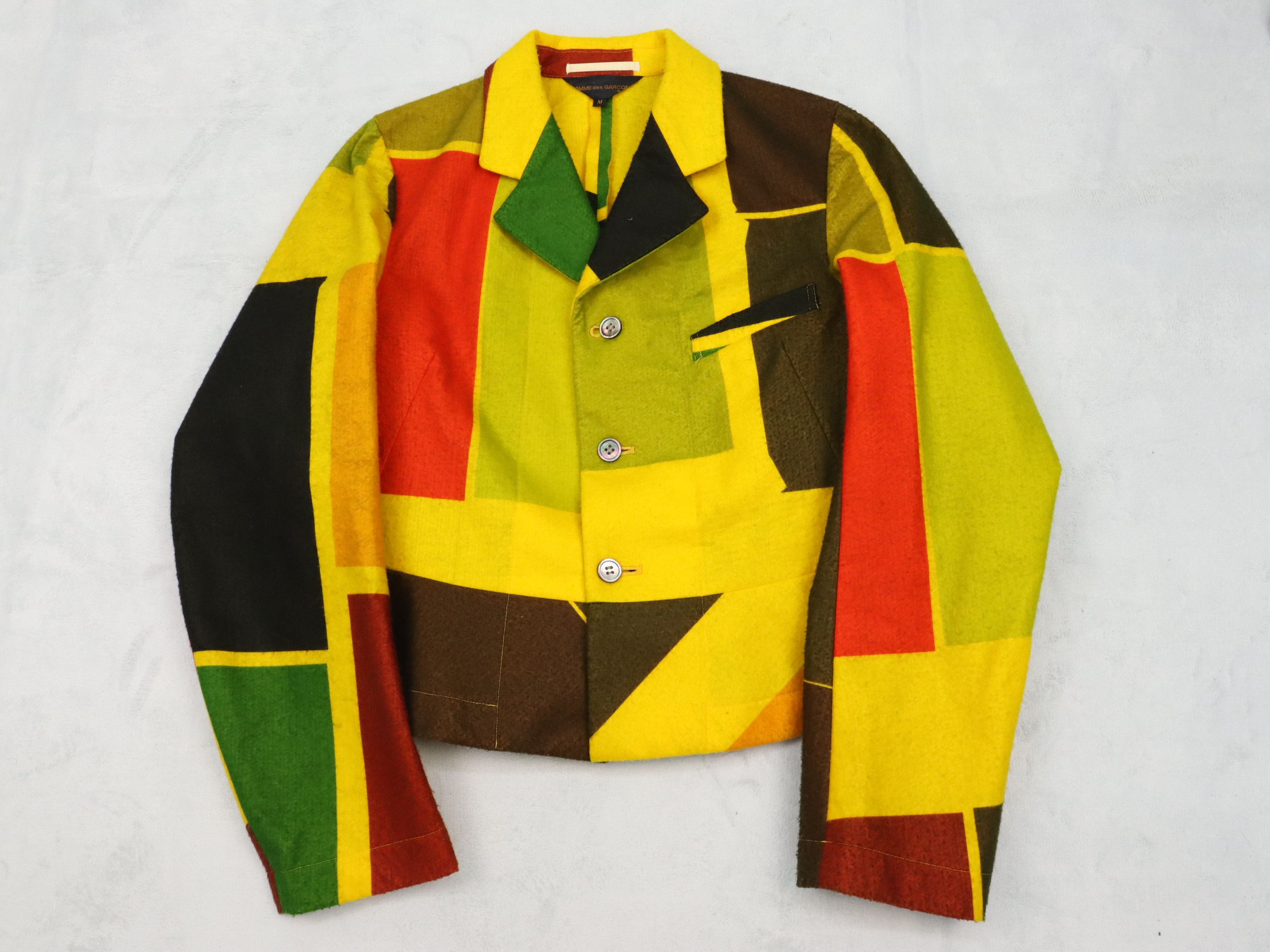 Comme des Garcons AD1995 CDG Kaleidoscope Collection Colour Block Jacket Size M / US 6-8 / IT 42-44 - 5 Thumbnail