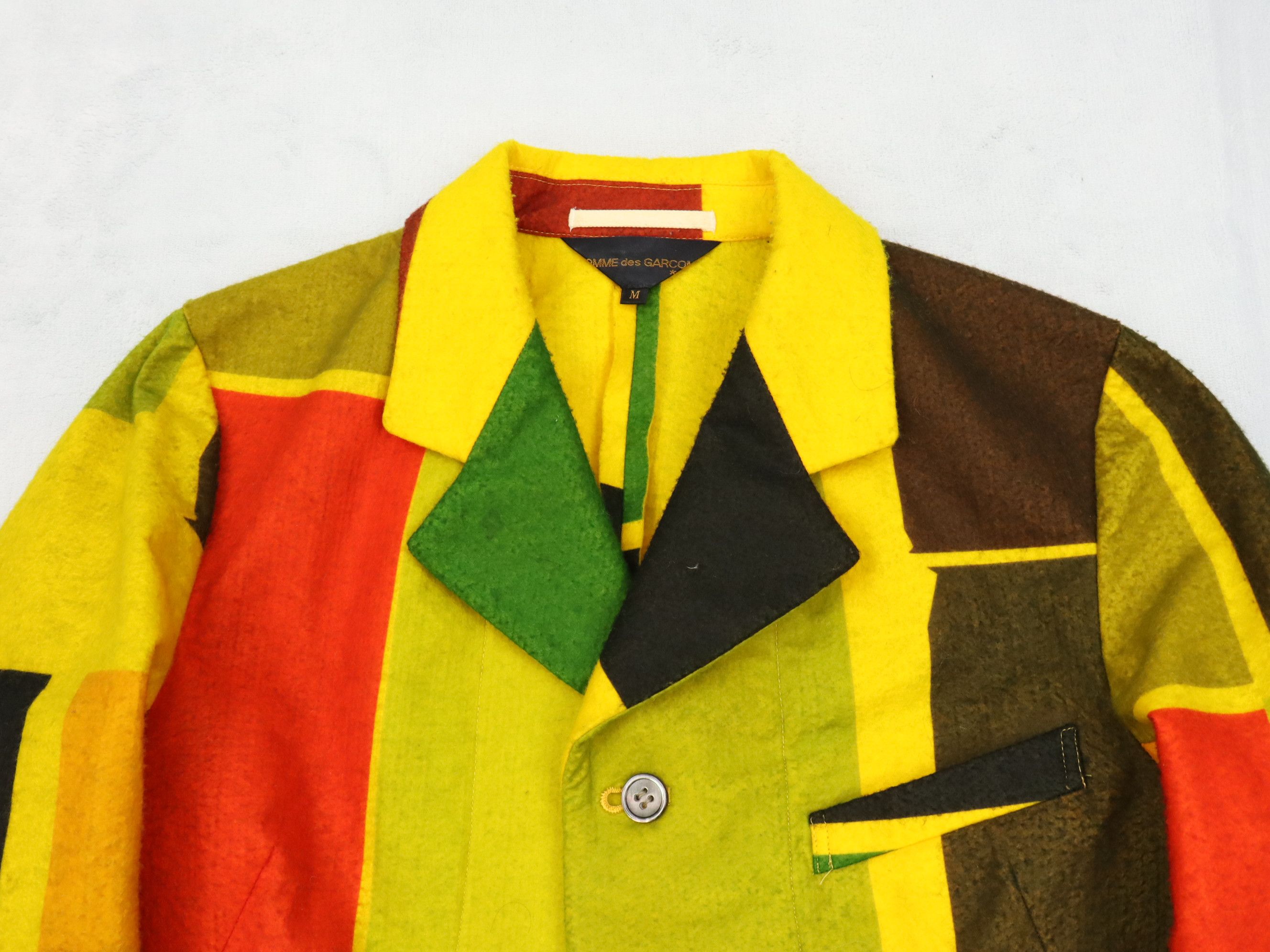 Comme des Garcons AD1995 CDG Kaleidoscope Collection Colour Block Jacket Size M / US 6-8 / IT 42-44 - 4 Thumbnail