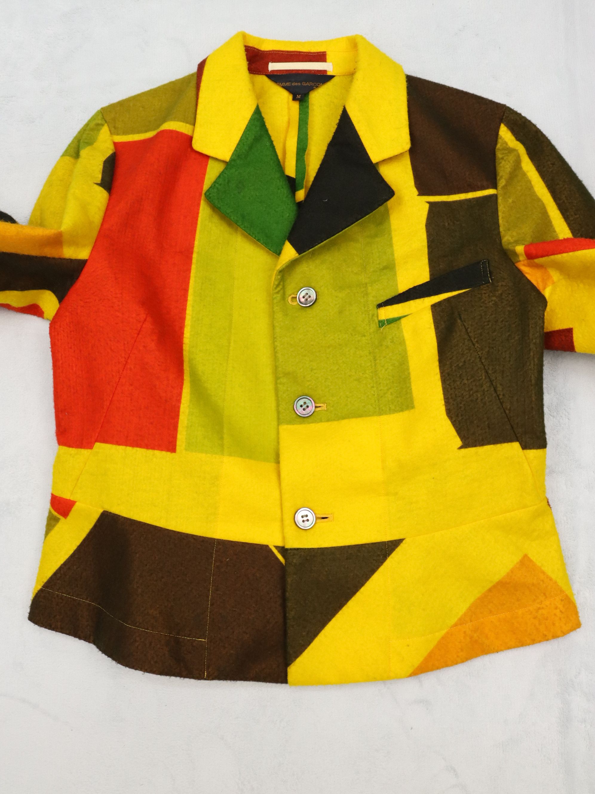 Comme des Garcons AD1995 CDG Kaleidoscope Collection Colour Block Jacket Size M / US 6-8 / IT 42-44 - 11 Thumbnail