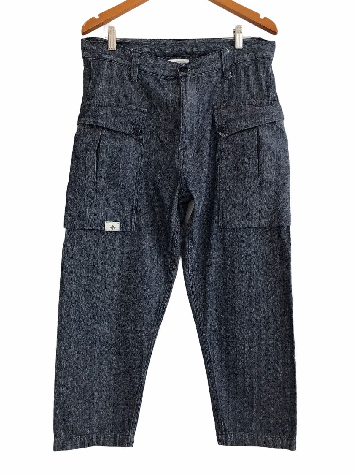 Japanese Brand Seafarer USN Big Pockets HBT Jeans Size US 35 - 1 Thumbnail