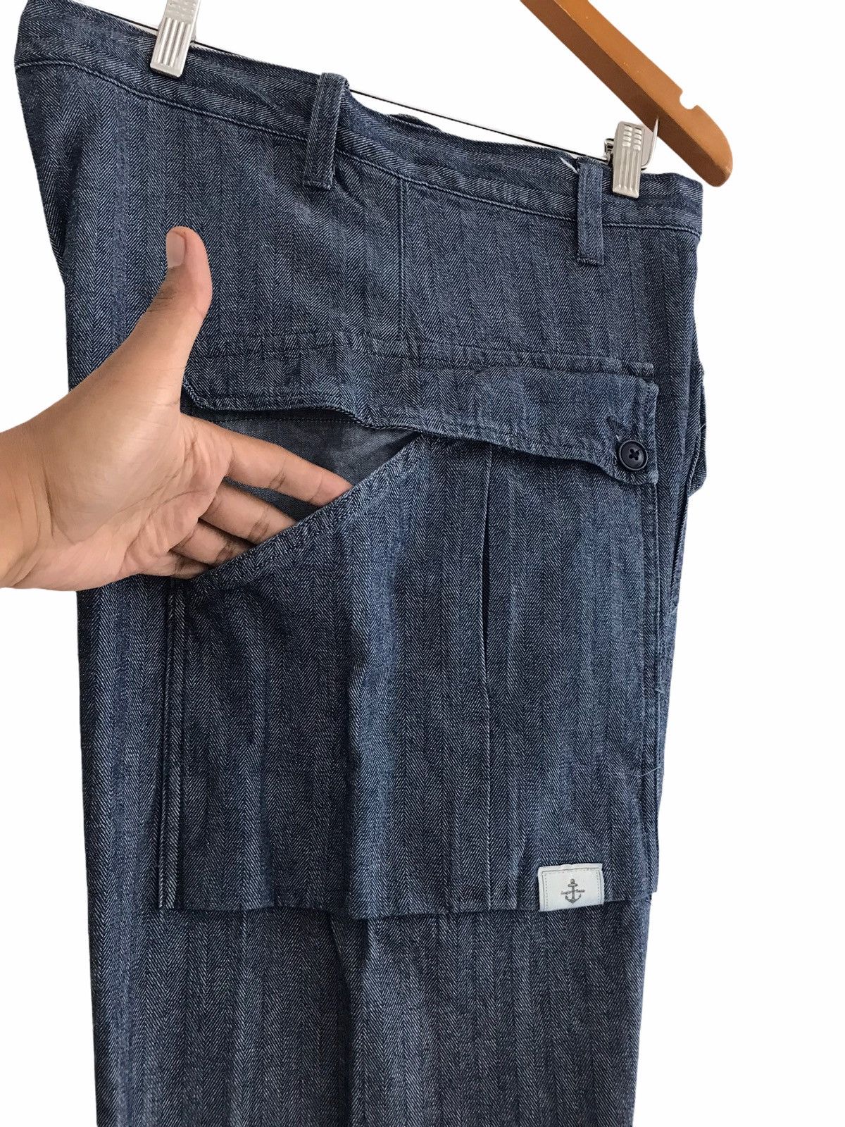 Japanese Brand Seafarer USN Big Pockets HBT Jeans Size US 35 - 7 Thumbnail