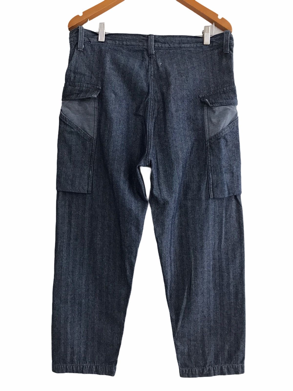 Japanese Brand Seafarer USN Big Pockets HBT Jeans Size US 35 - 3 Thumbnail