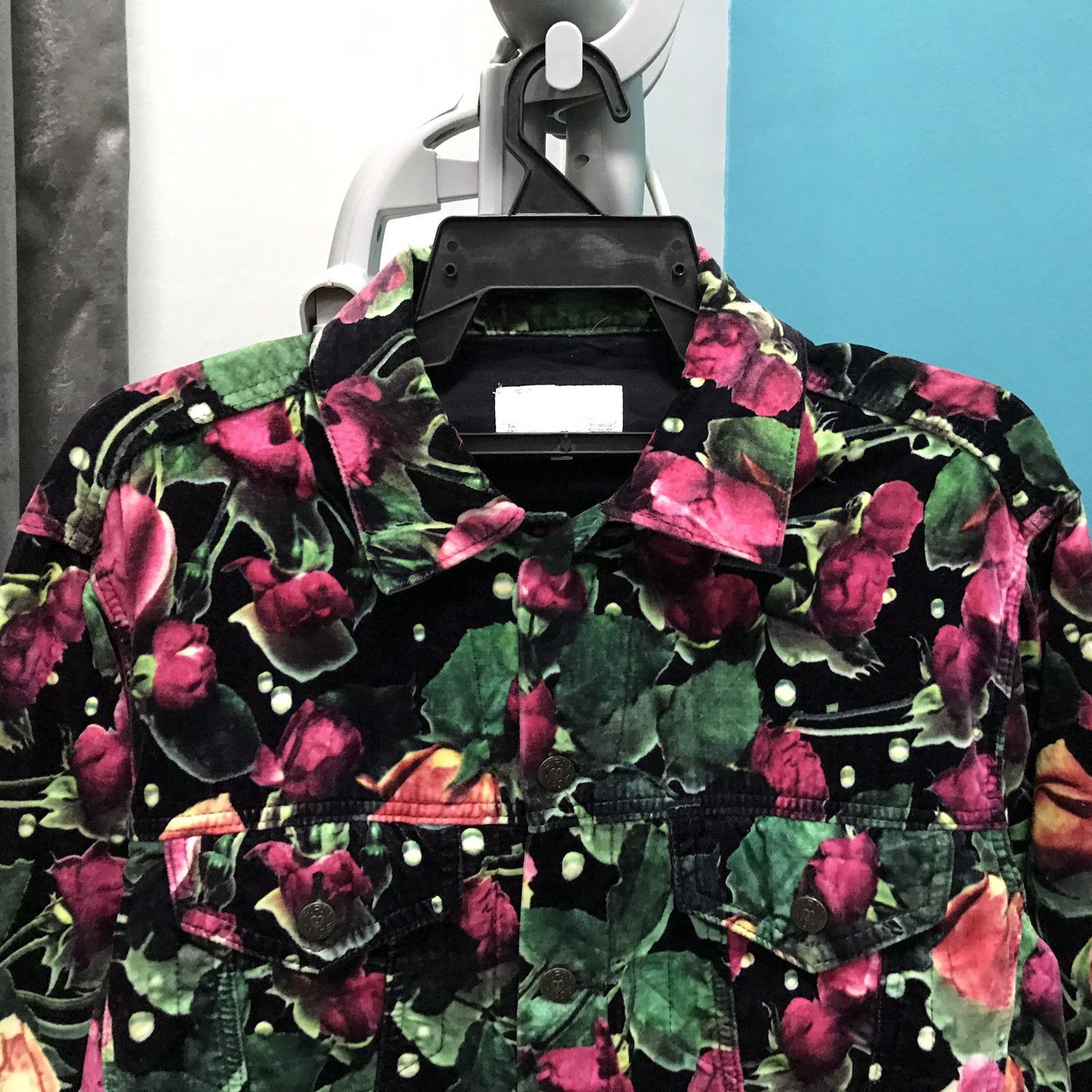 Blue Blue Japan HR Market x Blue Blue Roses Cropped Velvet Jacket Size M / US 6-8 / IT 42-44 - 2 Thumbnail