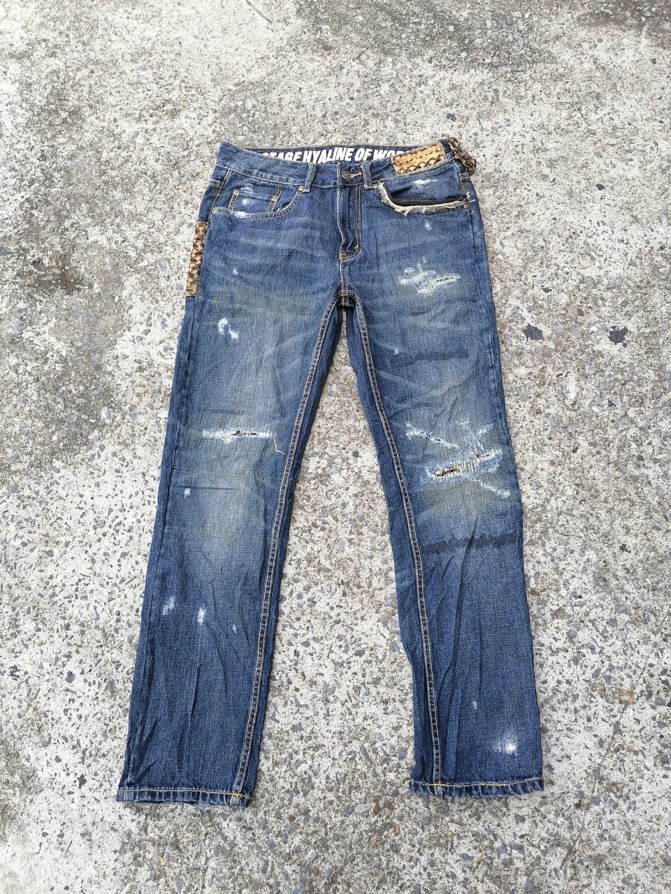Other Stage Hyaline Of World Distressed Denim Jeans Size US 33 - 3 Thumbnail