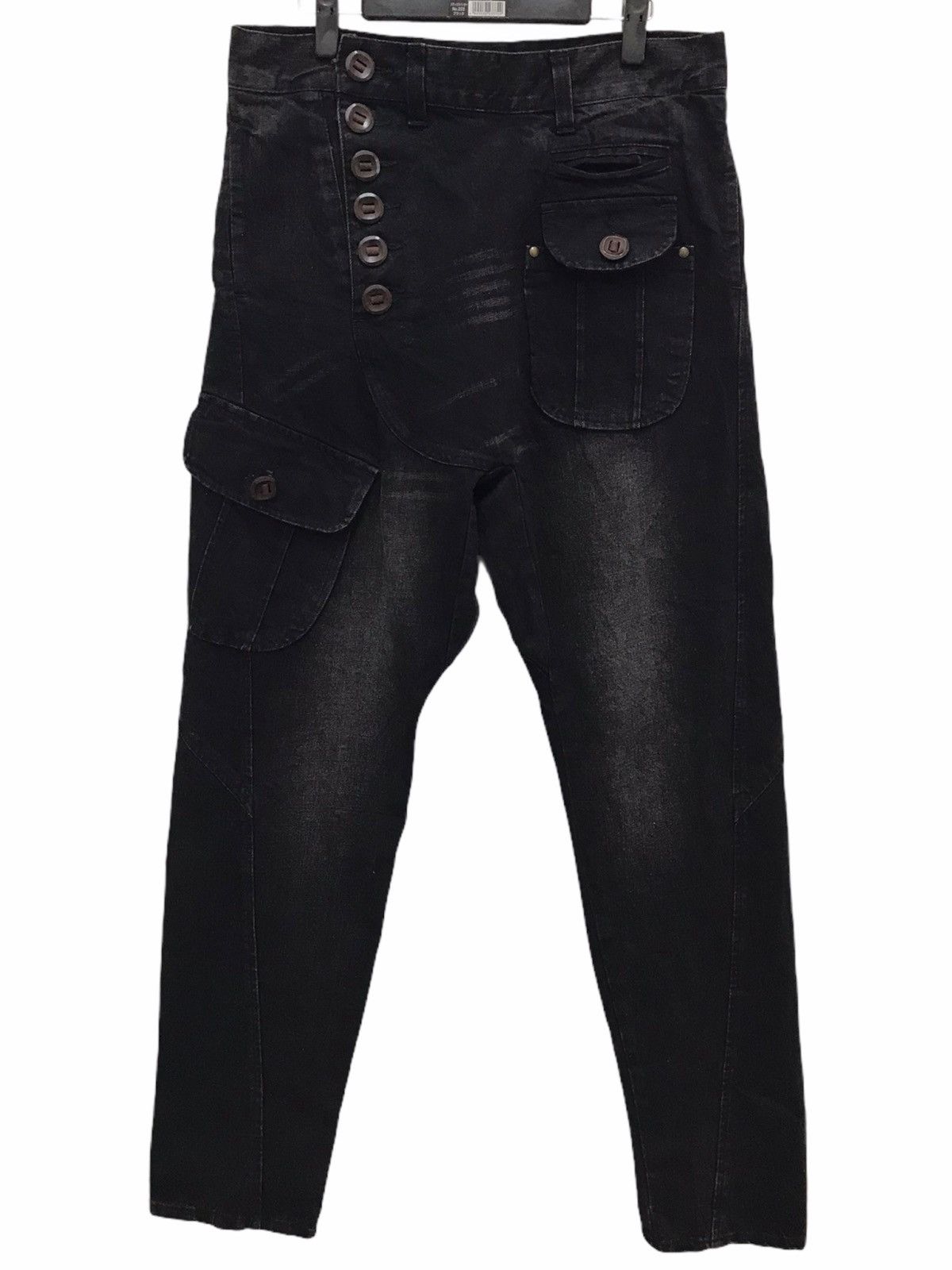 Japanese Brand Japanese Designer Contr@ct Tilted Design Denim Jeans Size US 34 / EU 50 - 2 Thumbnail