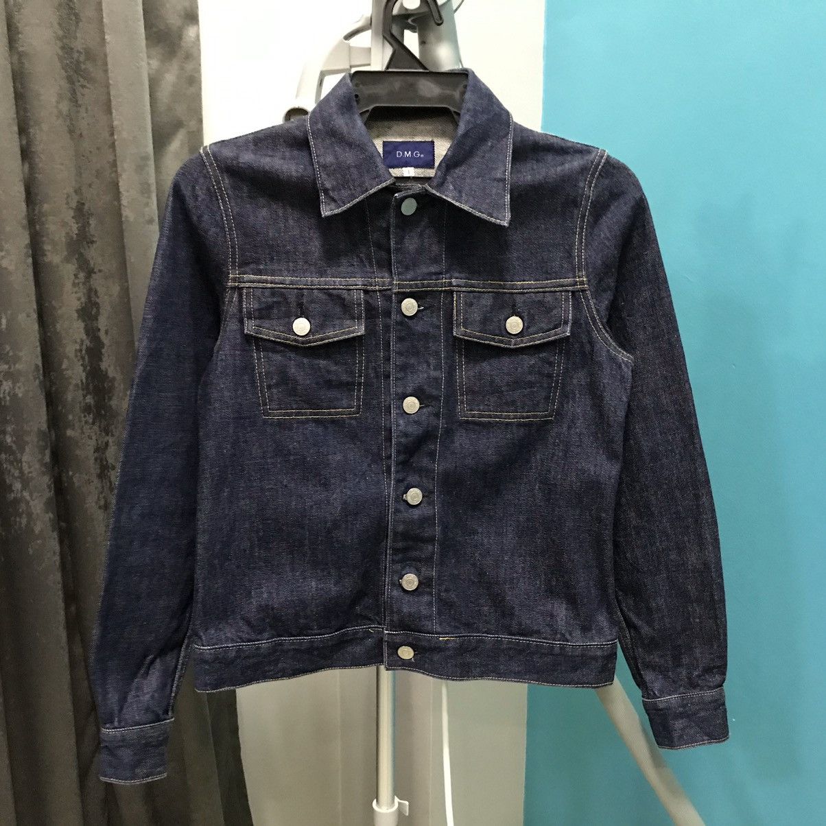 Japanese Brand DMG Japan Blue Denim Jacket Size US XS / EU 42 / 0 - 1 Thumbnail