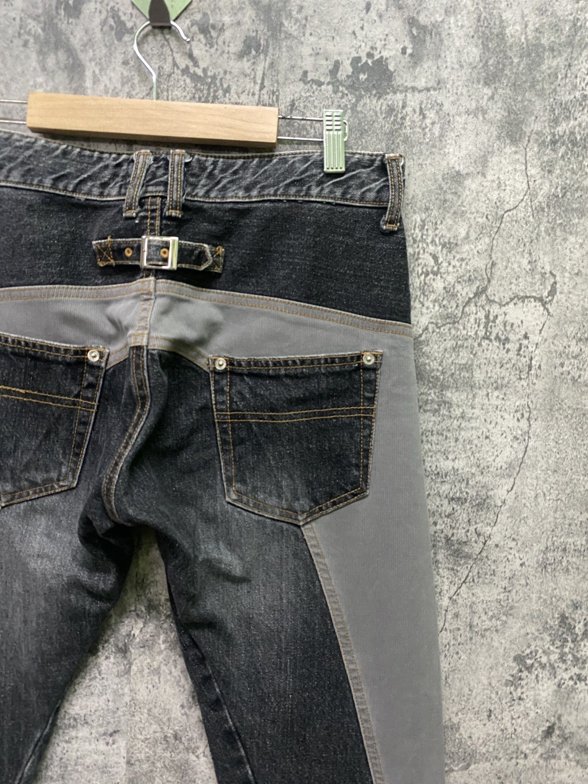 Designer × Japanese Brand BETHPLACE Reconstructed Jean and Corduroy Buckle Denim Size US 31 - 13 Thumbnail