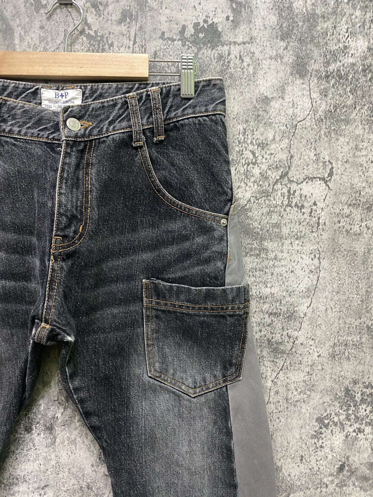 Designer × Japanese Brand BETHPLACE Reconstructed Jean and Corduroy Buckle Denim Size US 31 - 7 Thumbnail