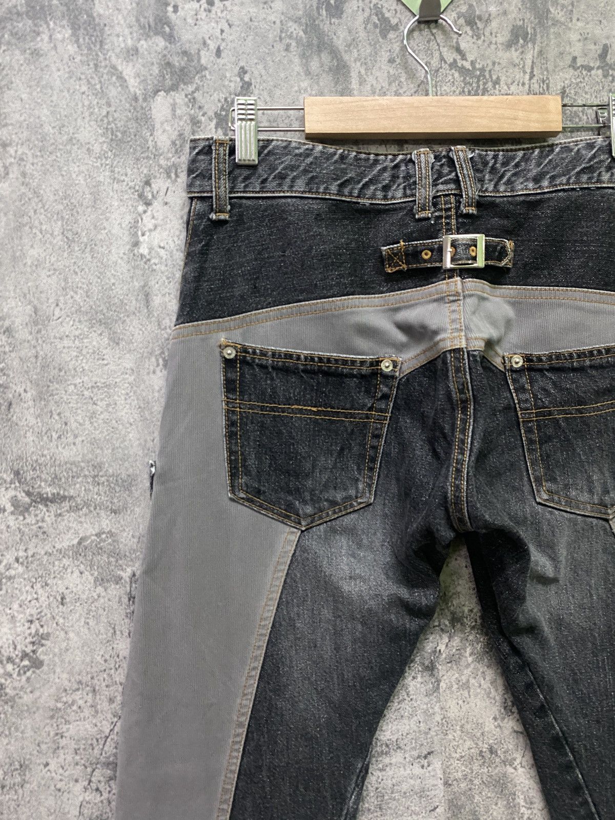 Designer × Japanese Brand BETHPLACE Reconstructed Jean and Corduroy Buckle Denim Size US 31 - 12 Thumbnail