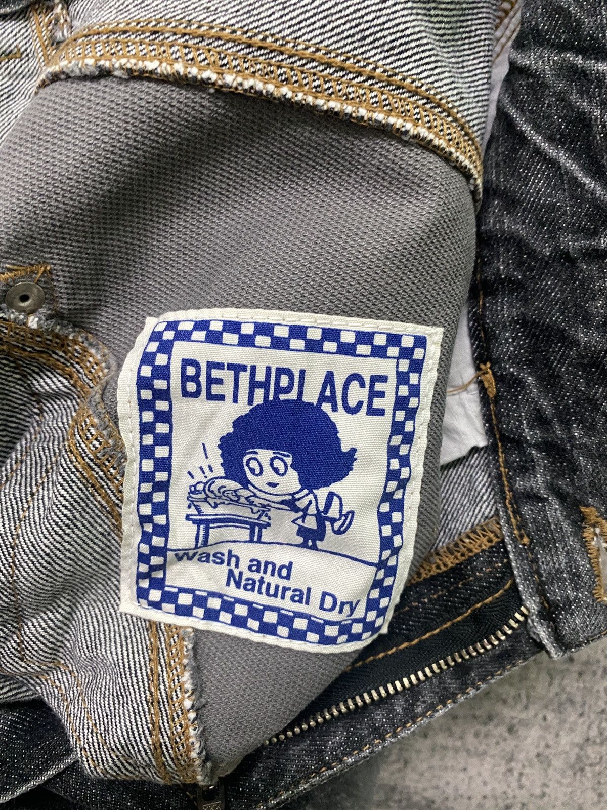 Designer × Japanese Brand BETHPLACE Reconstructed Jean and Corduroy Buckle Denim Size US 31 - 19 Thumbnail