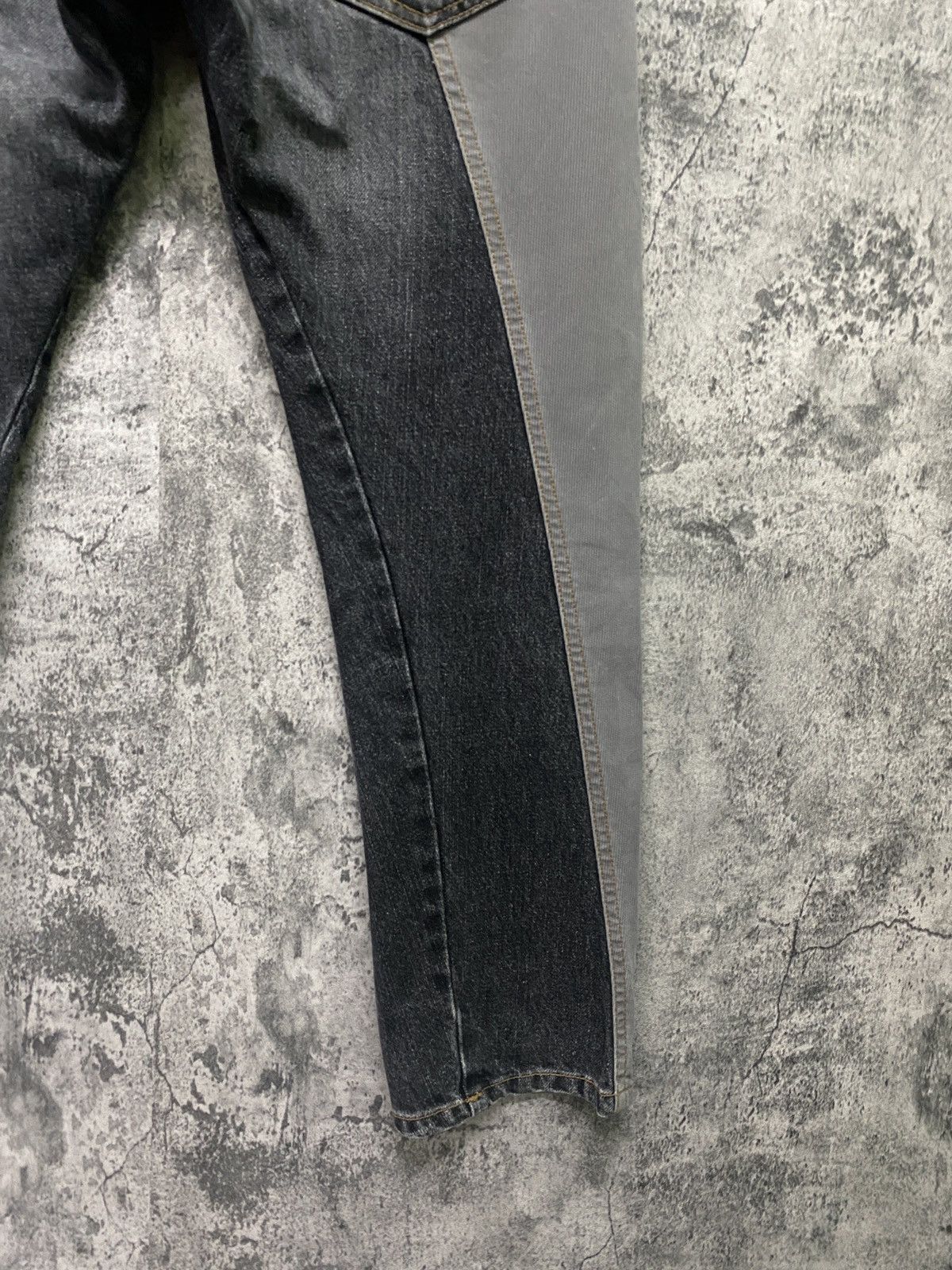 Designer × Japanese Brand BETHPLACE Reconstructed Jean and Corduroy Buckle Denim Size US 31 - 14 Thumbnail