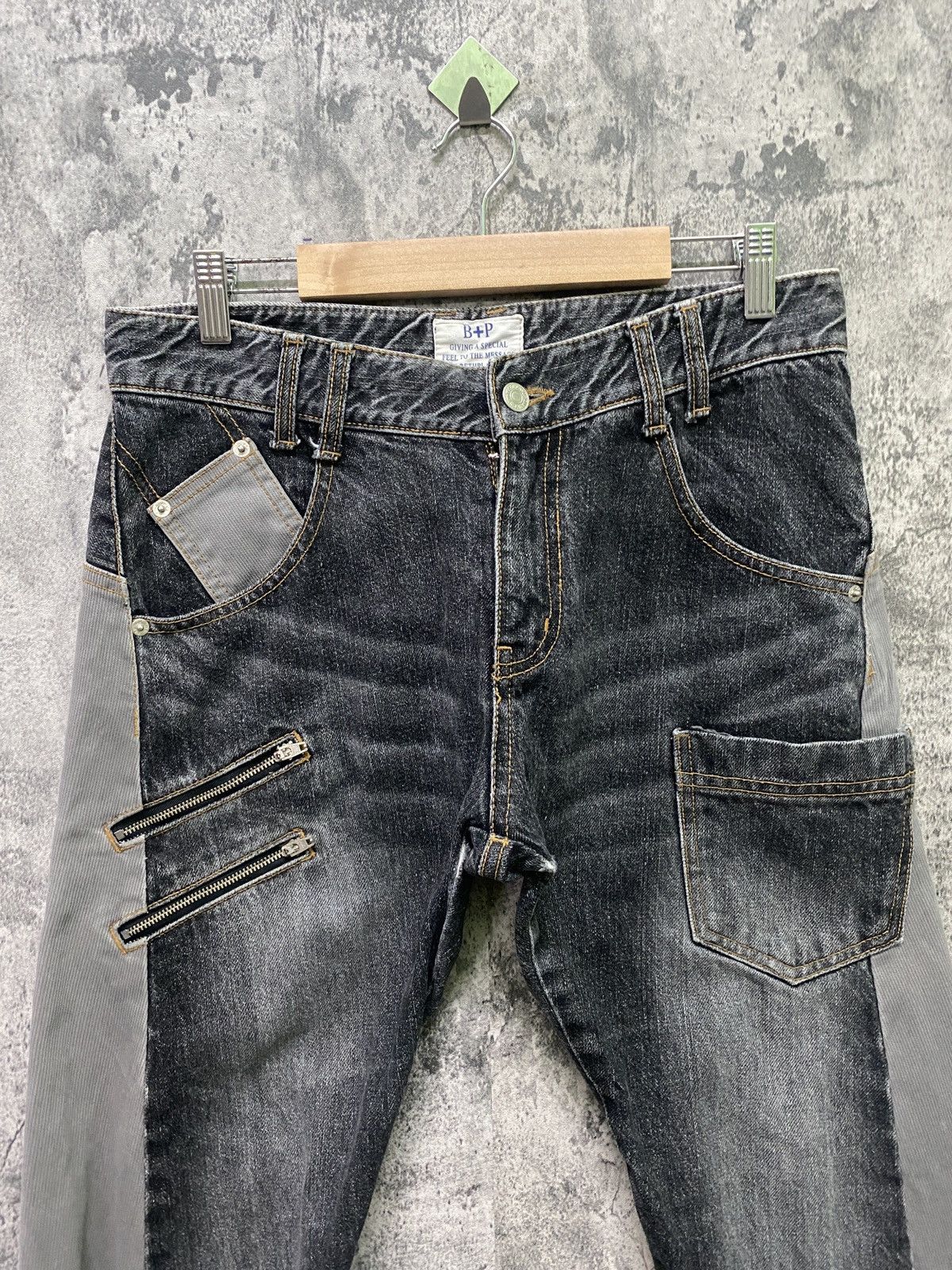 Designer × Japanese Brand BETHPLACE Reconstructed Jean and Corduroy Buckle Denim Size US 31 - 3 Thumbnail
