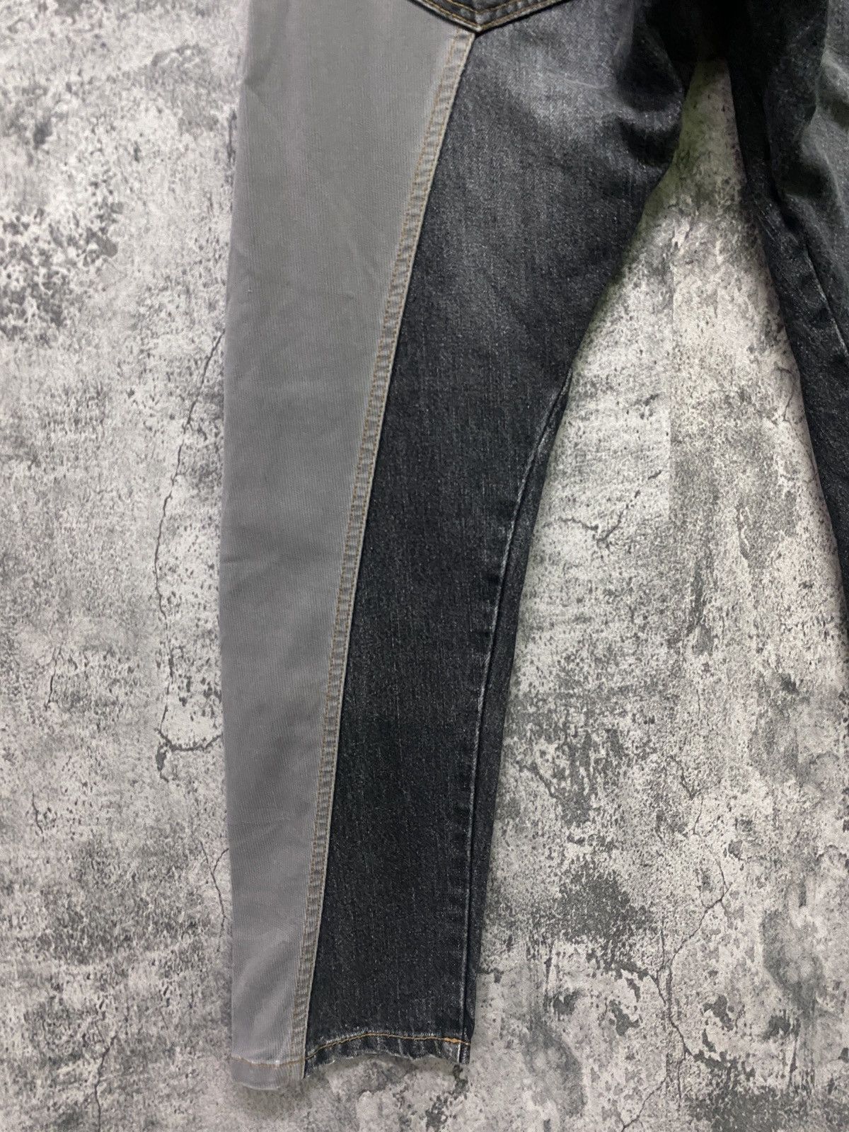 Designer × Japanese Brand BETHPLACE Reconstructed Jean and Corduroy Buckle Denim Size US 31 - 15 Thumbnail