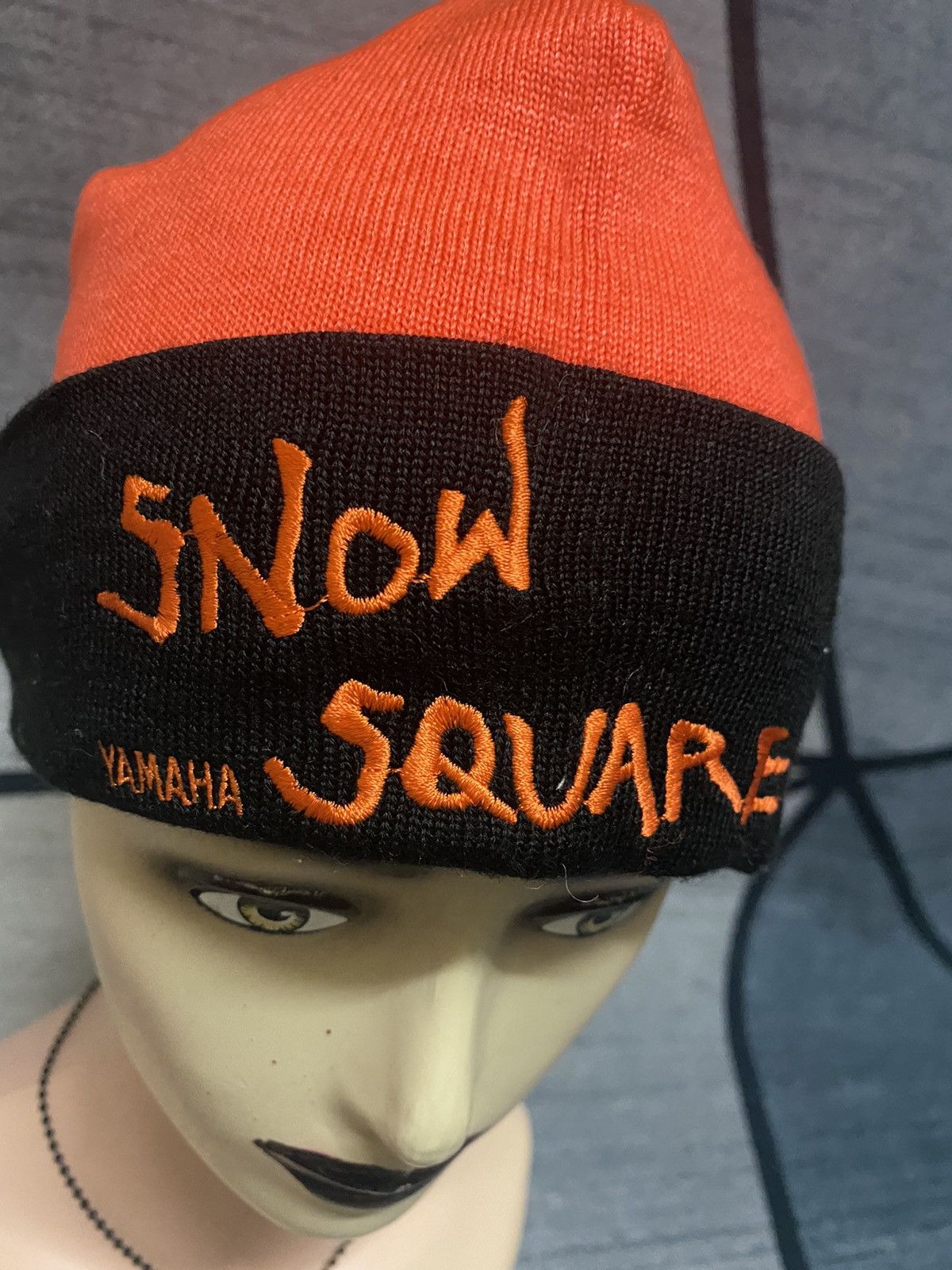Japanese Brand × Yamaha Yamaha Snow Square Embroidered Beanie Hat Size ONE SIZE - 3 Thumbnail