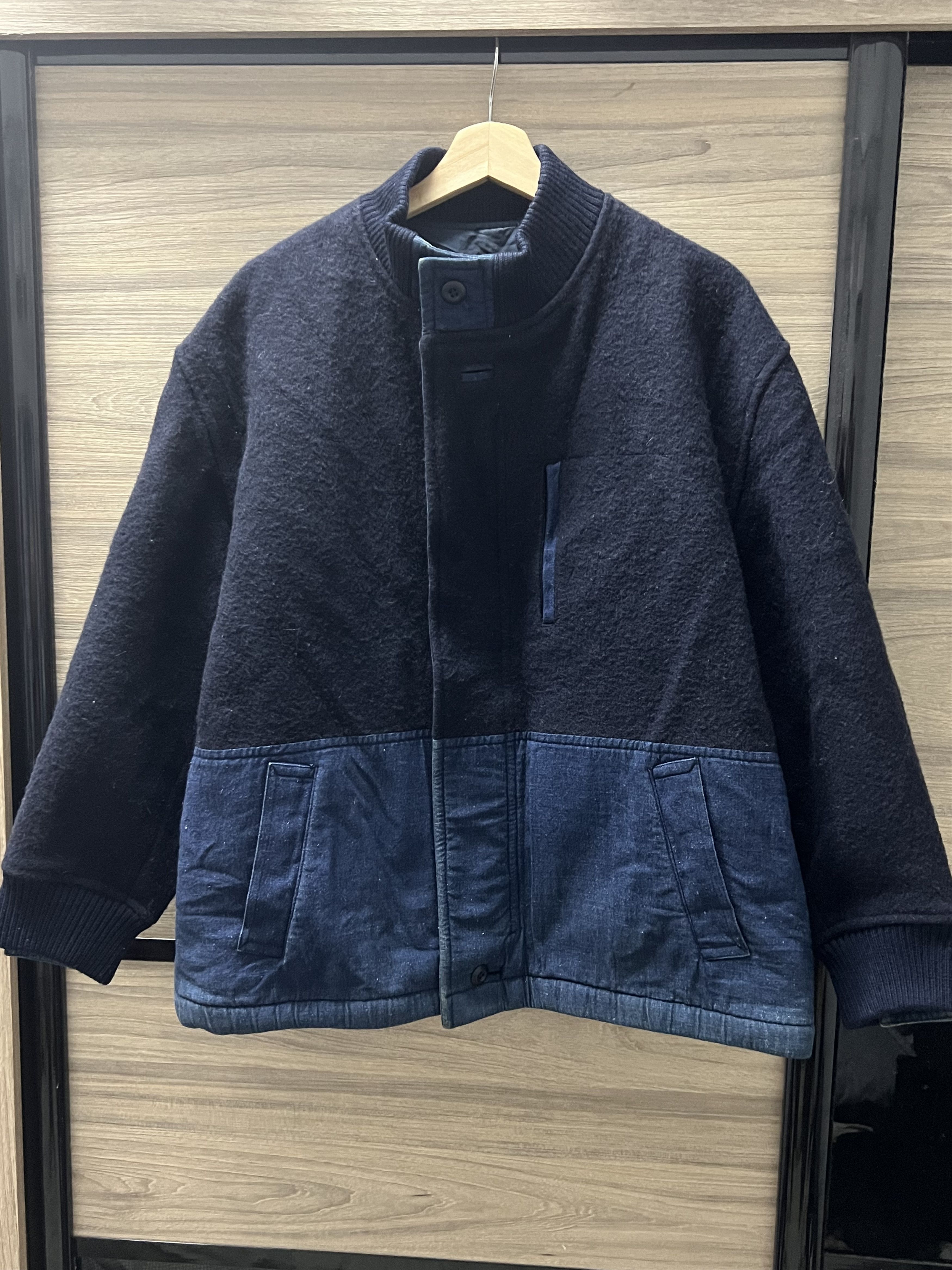 Issey Miyake Issey miyake men jacket wool denim zipper rare Size US S / EU 44-46 / 1 - 1 Thumbnail