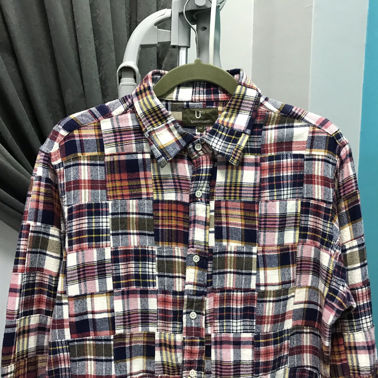 Japanese Brand Japanese Brand Union Station UStn Patchwork Flannel Shirt Size US M / EU 48-50 / 2 - 2 Thumbnail
