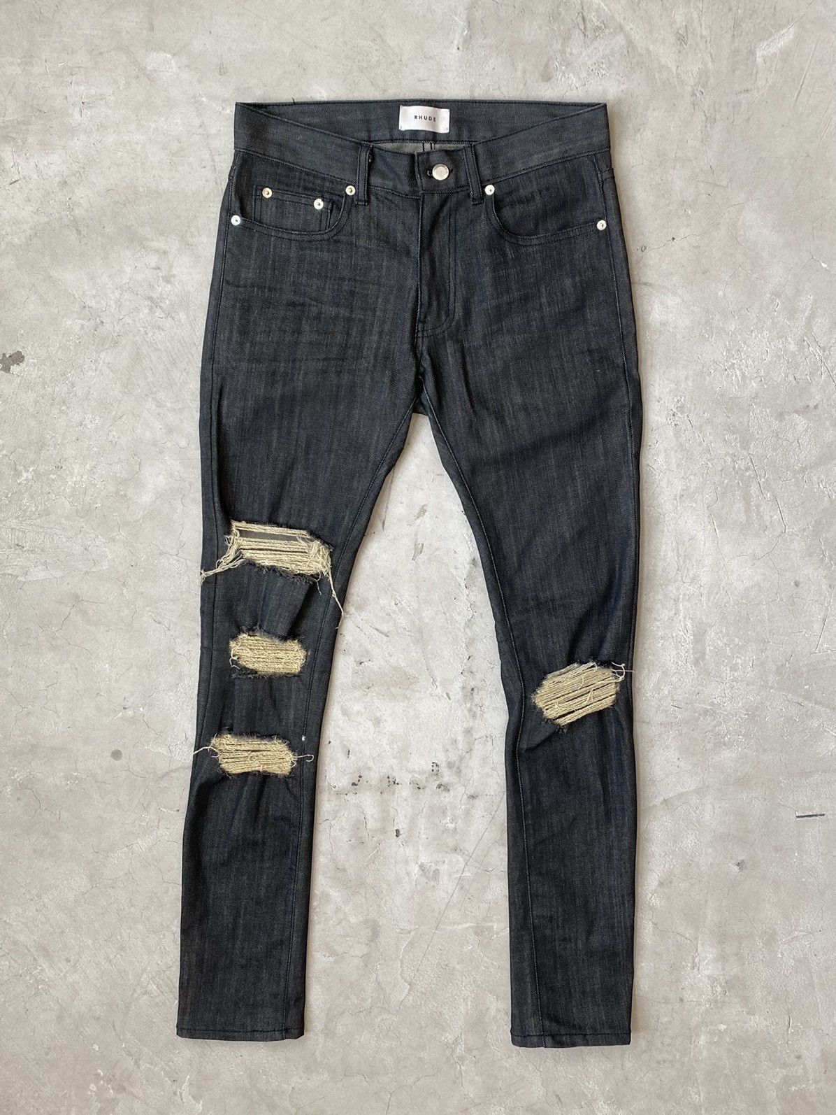 image of Rhude Distressed Rhamone Denims, Men's (Size 28)