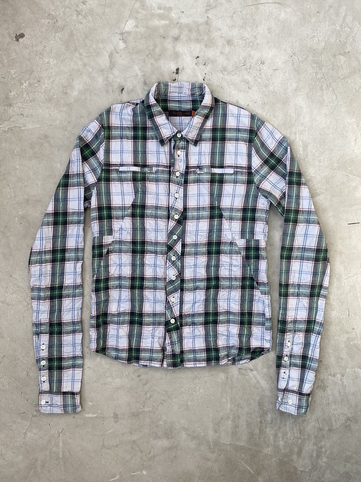 image of Undercover Zipped Pockets Shirt in Flannel, Men's (Size Medium)