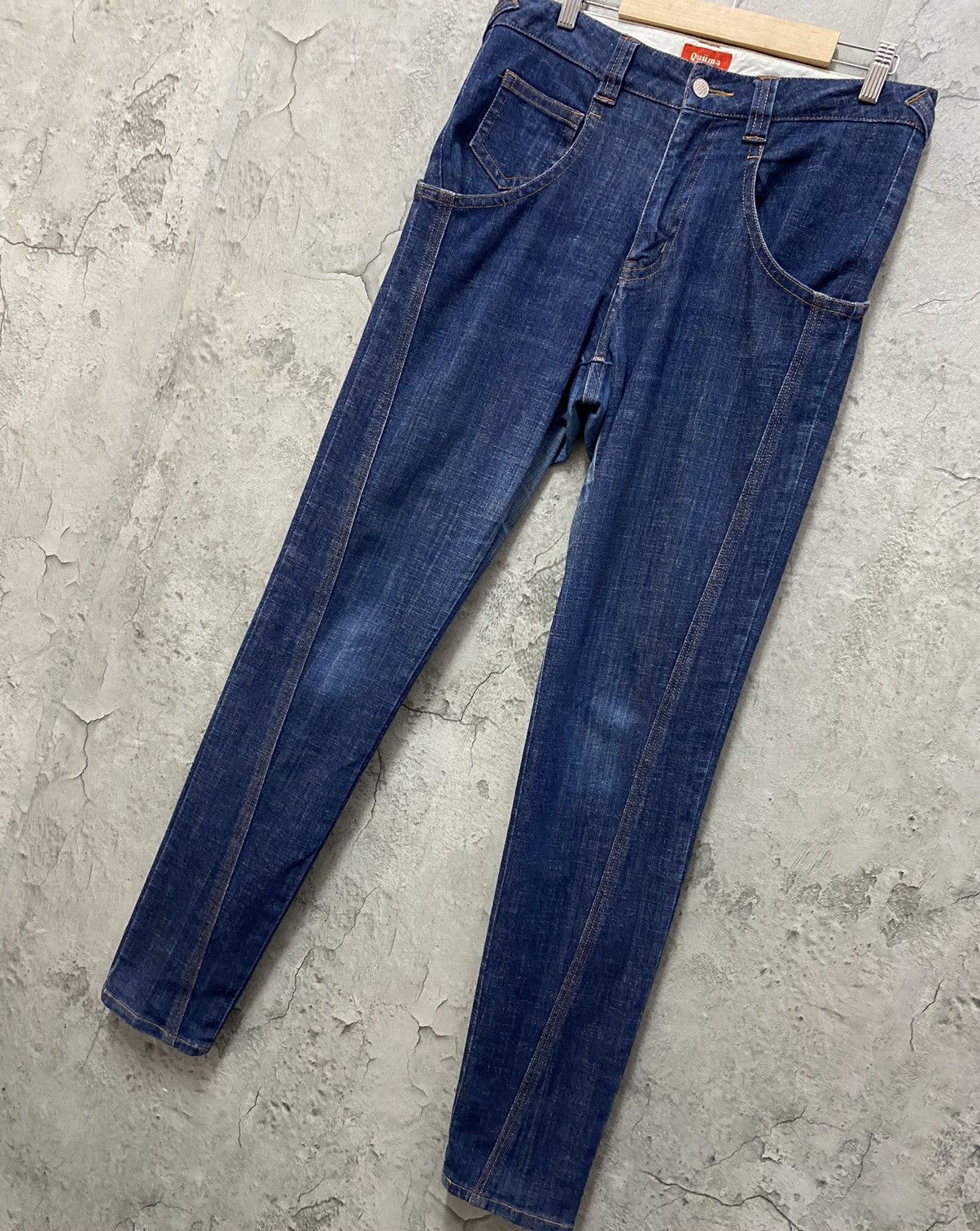 Designer × Japanese Brand Vintage Qumma japan Reconstructed Skinny Baggy Denim Size US 32 / EU 48 - 3 Thumbnail