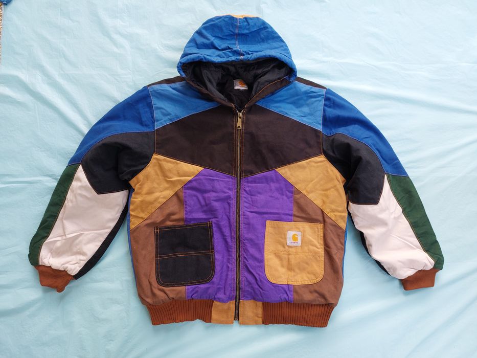 Custom Carhartt Reworked Color Block Jacket Size L