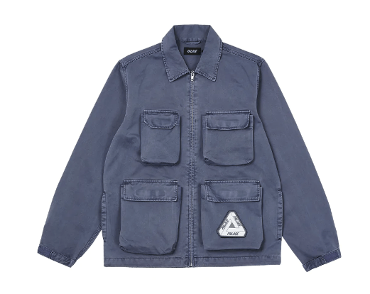 image of Palace Garment Dyed Jacket Grey Xl, Men's