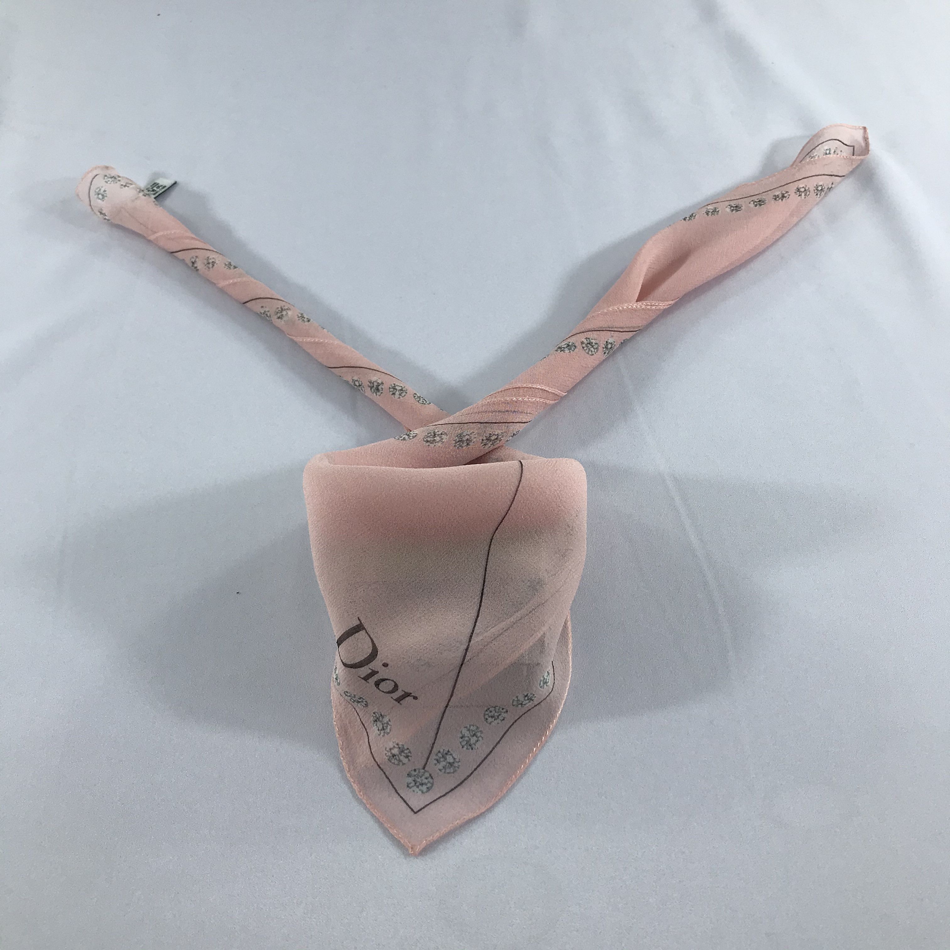 Christian Dior Monsieur Dior Envelope Silk Handkerchief Neckerchief Bandana H795 Size ONE SIZE - 2 Thumbnail