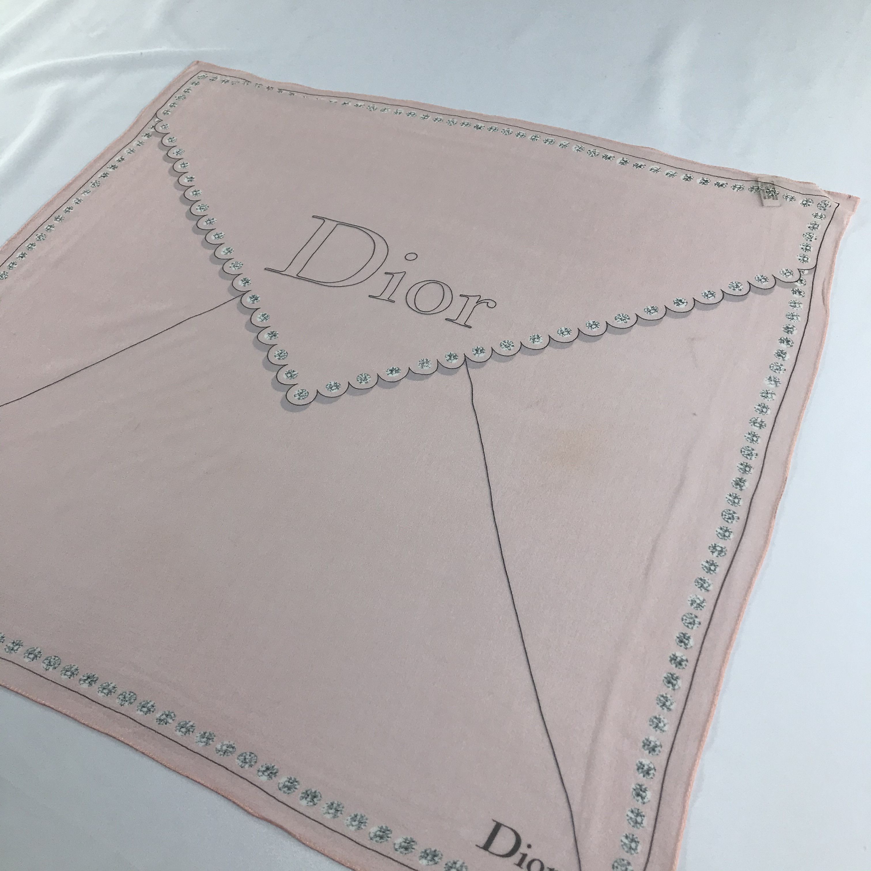 Christian Dior Monsieur Dior Envelope Silk Handkerchief Neckerchief Bandana H795 Size ONE SIZE - 3 Thumbnail