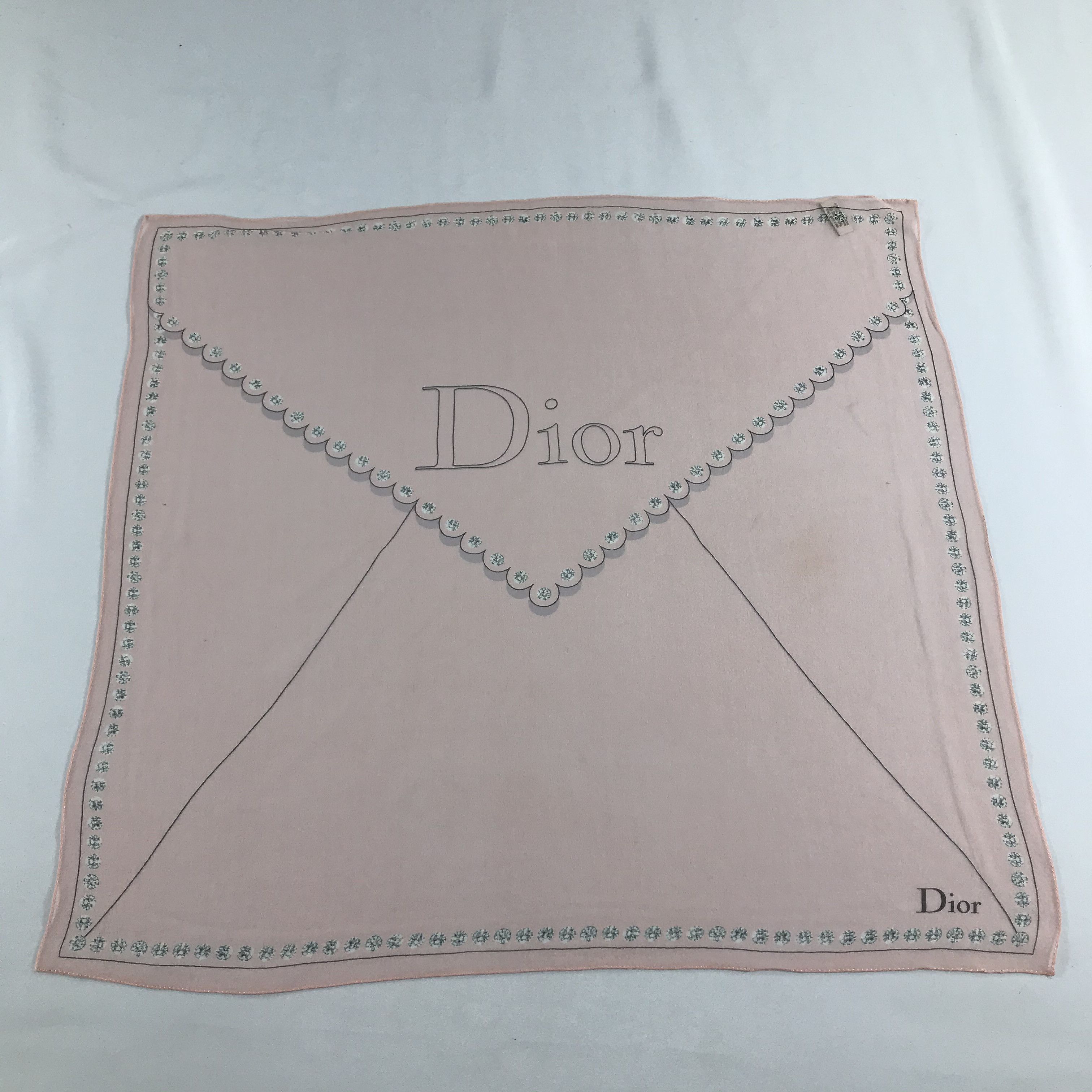 Christian Dior Monsieur Dior Envelope Silk Handkerchief Neckerchief Bandana H795 Size ONE SIZE - 1 Thumbnail