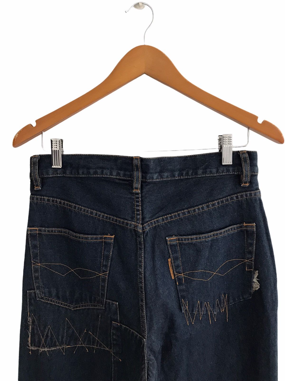 Japanese Brand Japanese Designer Amore Pure Patchwork Blue Denim Jeans Size US 30 / EU 46 - 6 Thumbnail