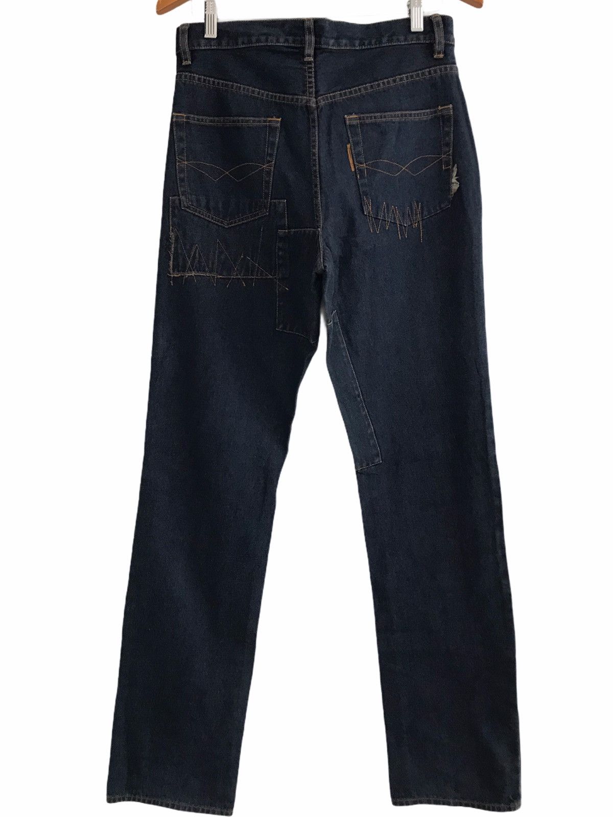 Japanese Brand Japanese Designer Amore Pure Patchwork Blue Denim Jeans Size US 30 / EU 46 - 5 Thumbnail