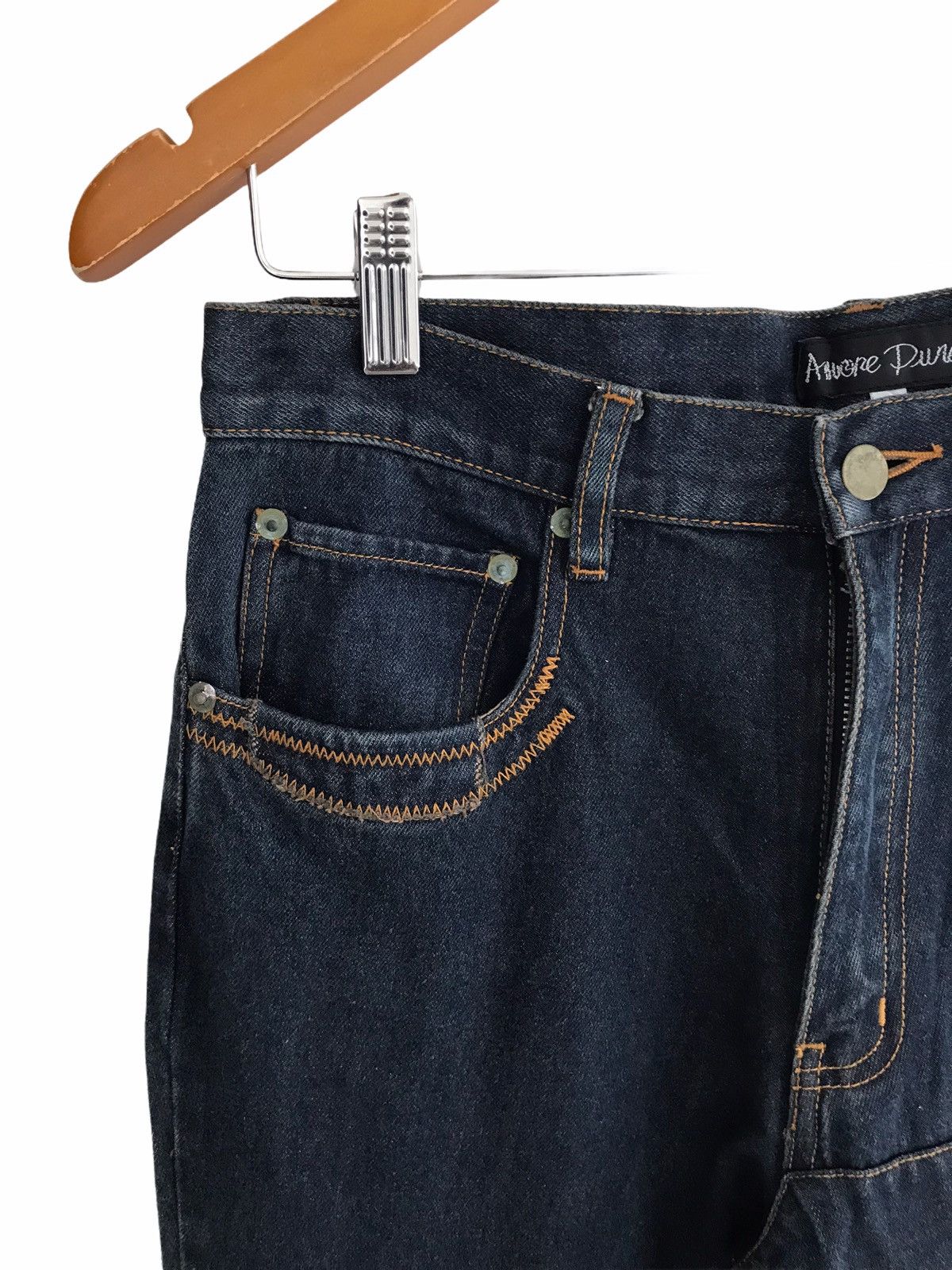 Japanese Brand Japanese Designer Amore Pure Patchwork Blue Denim Jeans Size US 30 / EU 46 - 4 Thumbnail