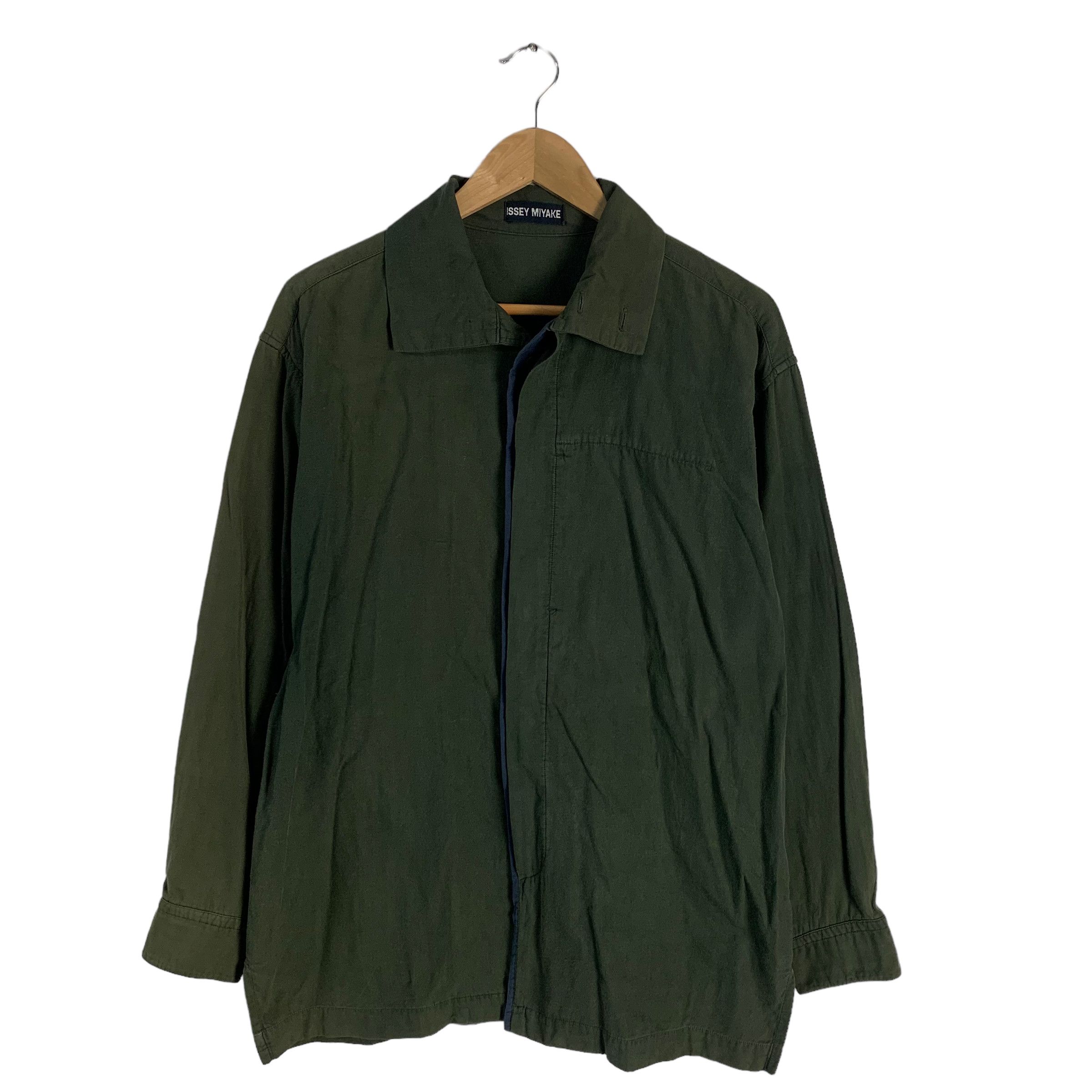 image of Issey Miyake Shirt in Green, Men's (Size Medium)