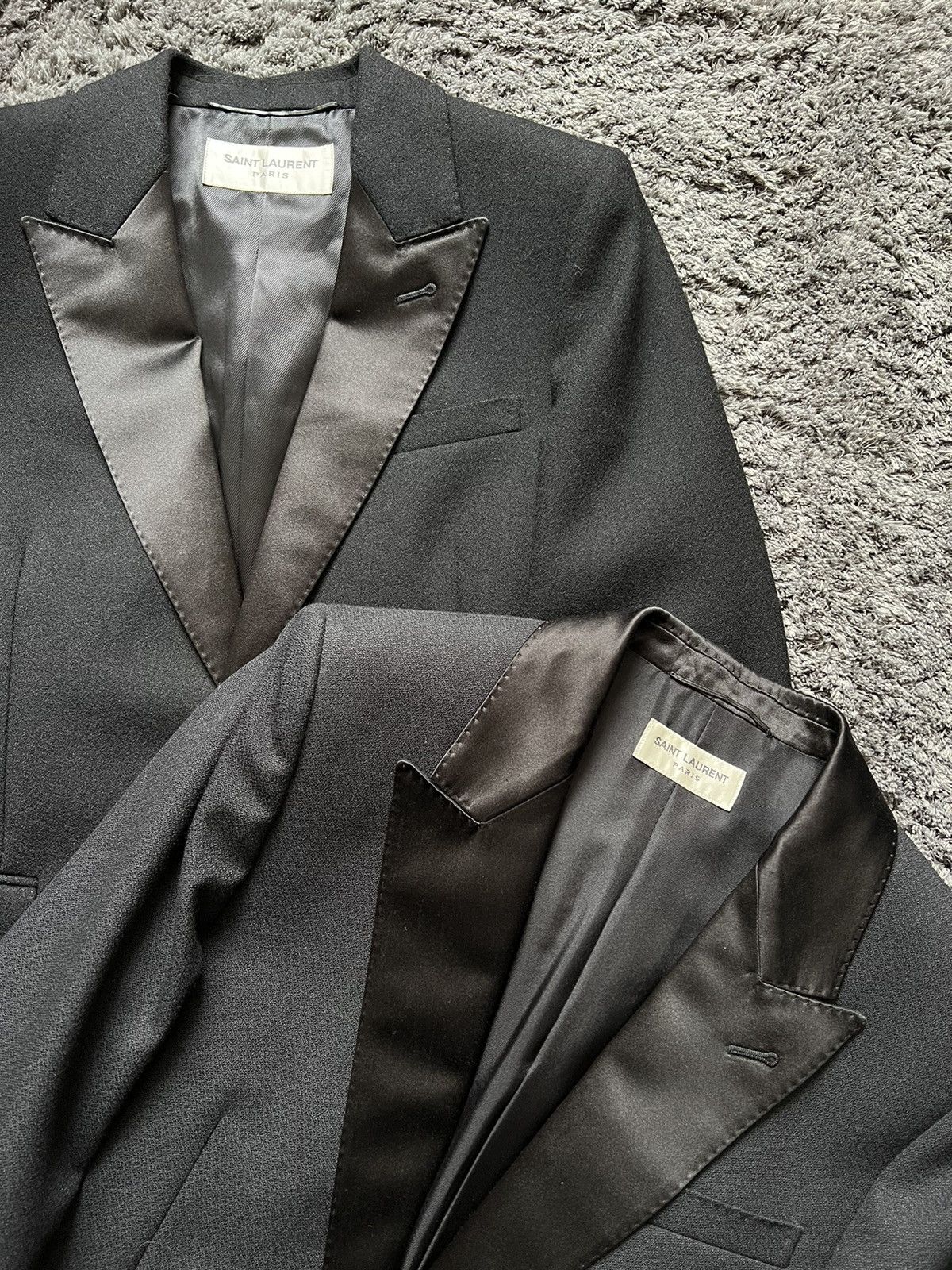 Hedi Slimane × Saint Laurent Paris 16FW 70’s Peaked Satin Lapel Coat sz44 Size US S / EU 44-46 / 1 - 9 Thumbnail
