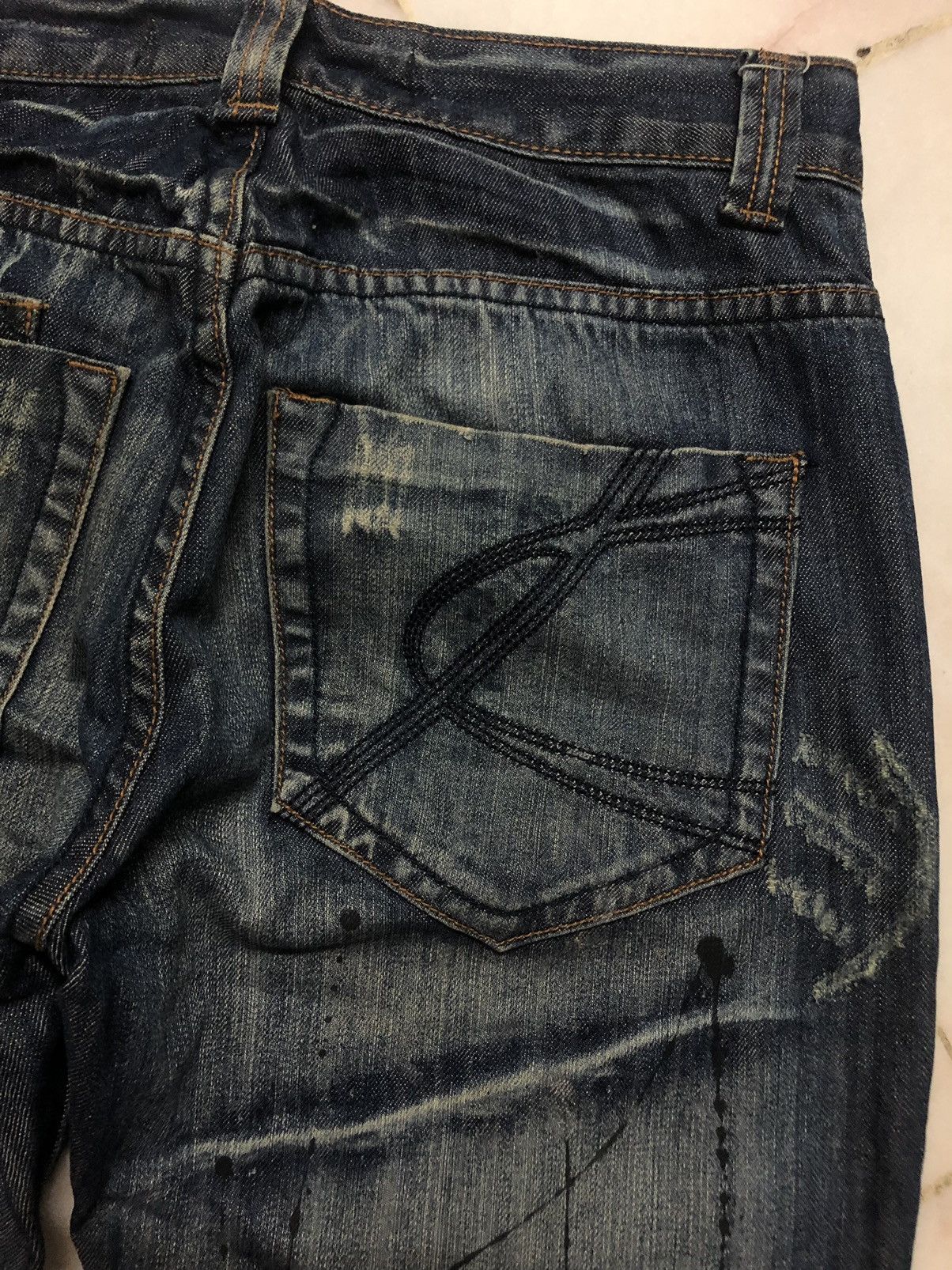 Hysteric Glamour × Japanese Brand × Seditionaries RARE!! PUNK MINISTRY PATCHWORK DESIGNS PAINTED DENIM JEANS Size US 30 / EU 46 - 13 Thumbnail