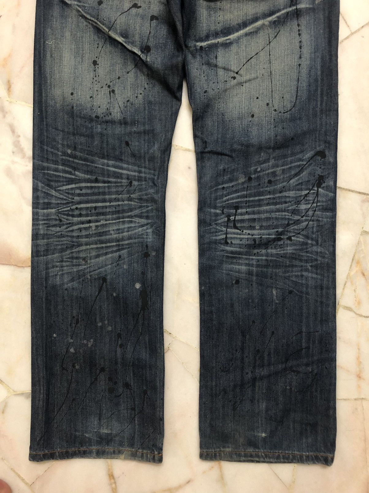 Hysteric Glamour × Japanese Brand × Seditionaries RARE!! PUNK MINISTRY PATCHWORK DESIGNS PAINTED DENIM JEANS Size US 30 / EU 46 - 8 Thumbnail