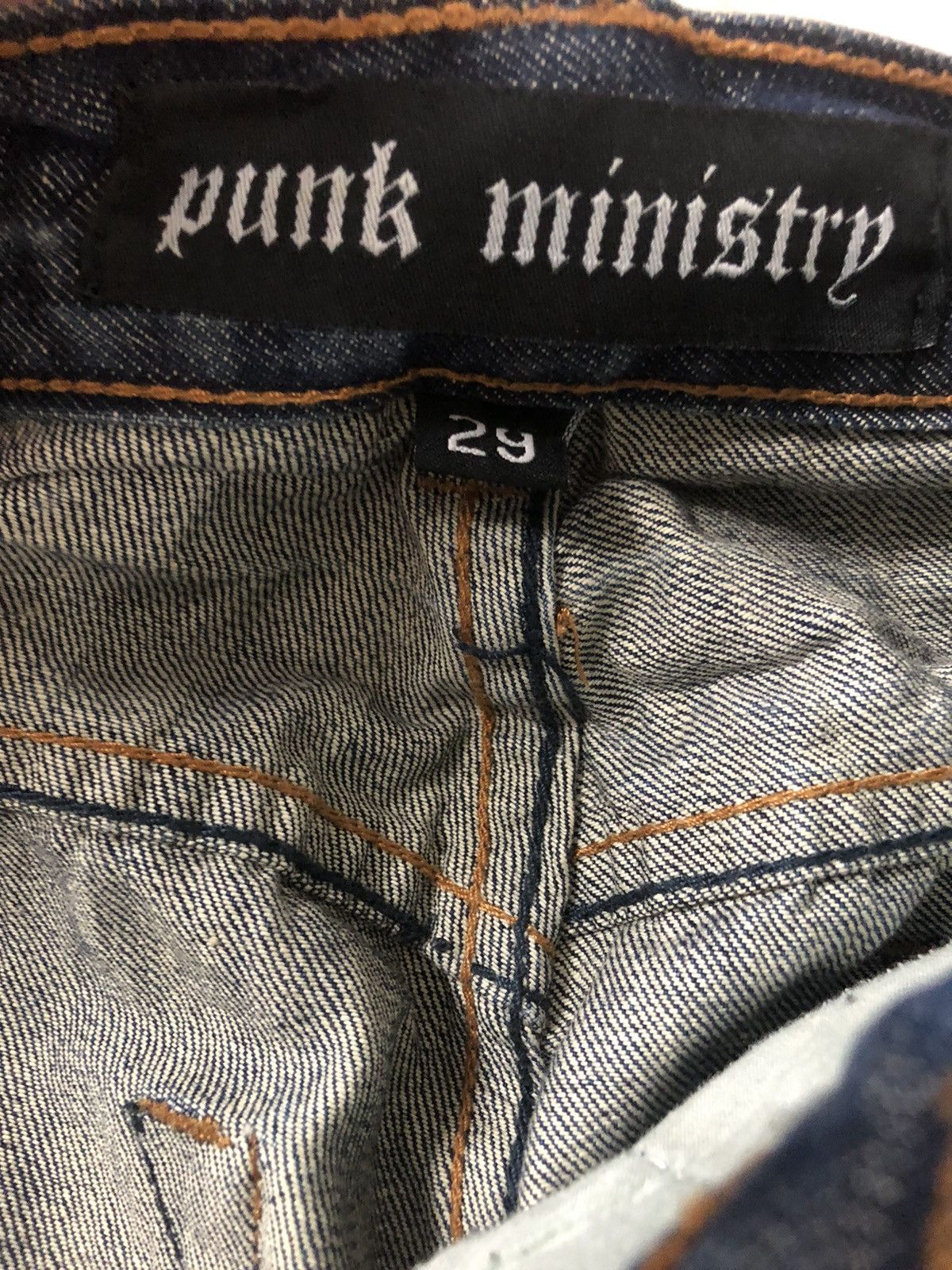 Hysteric Glamour × Japanese Brand × Seditionaries RARE!! PUNK MINISTRY PATCHWORK DESIGNS PAINTED DENIM JEANS Size US 30 / EU 46 - 16 Thumbnail