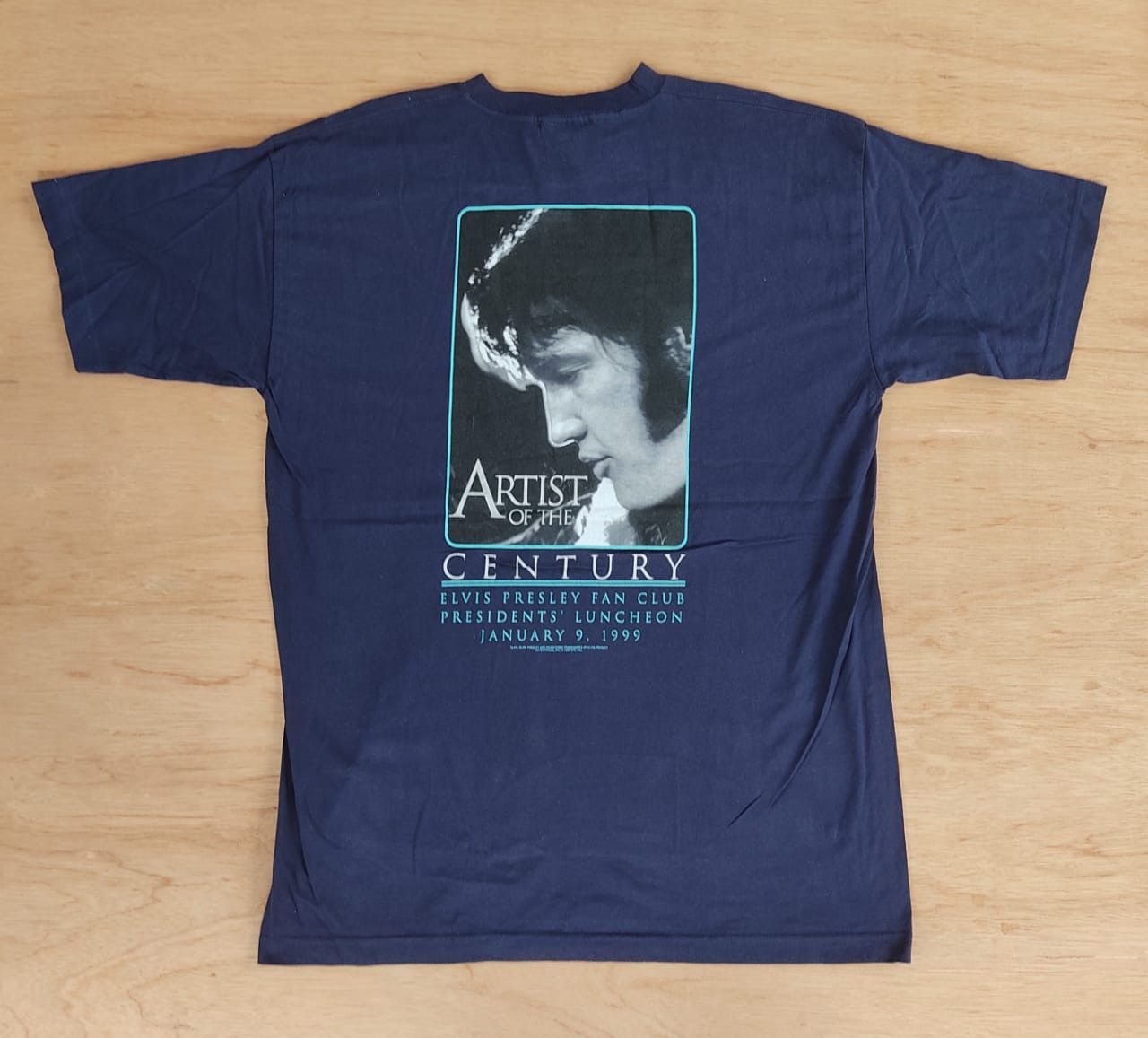 image of Band Tees x Tour Tee Vintage Tee B16 Elvis Presley in Navy, Men's (Size XL)