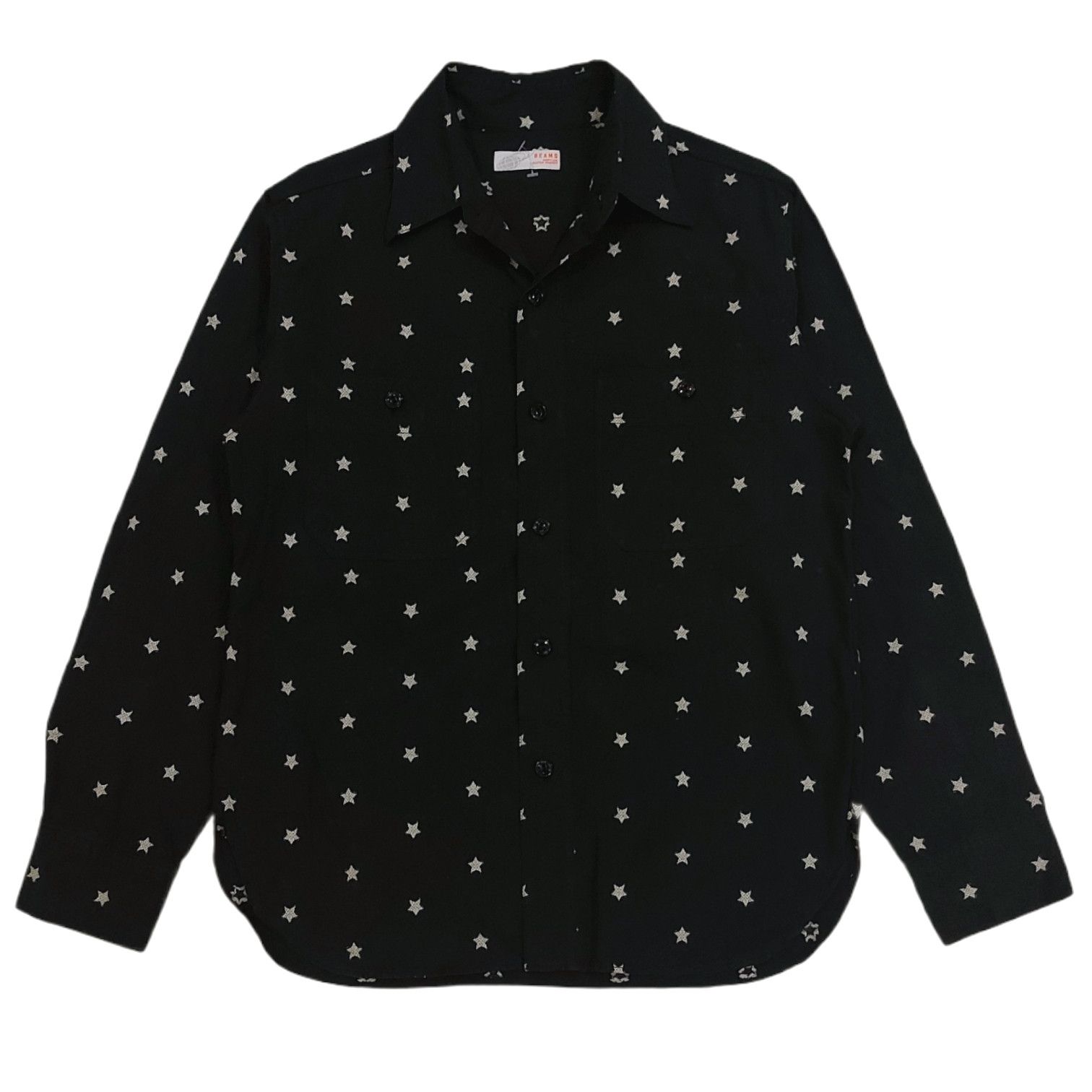 Beams Plus × Designer × Japanese Brand RARE! BEAMS JAPAN STAR PATCHES ALLOVER SHIRT Size US M / EU 48-50 / 2 - 1 Thumbnail