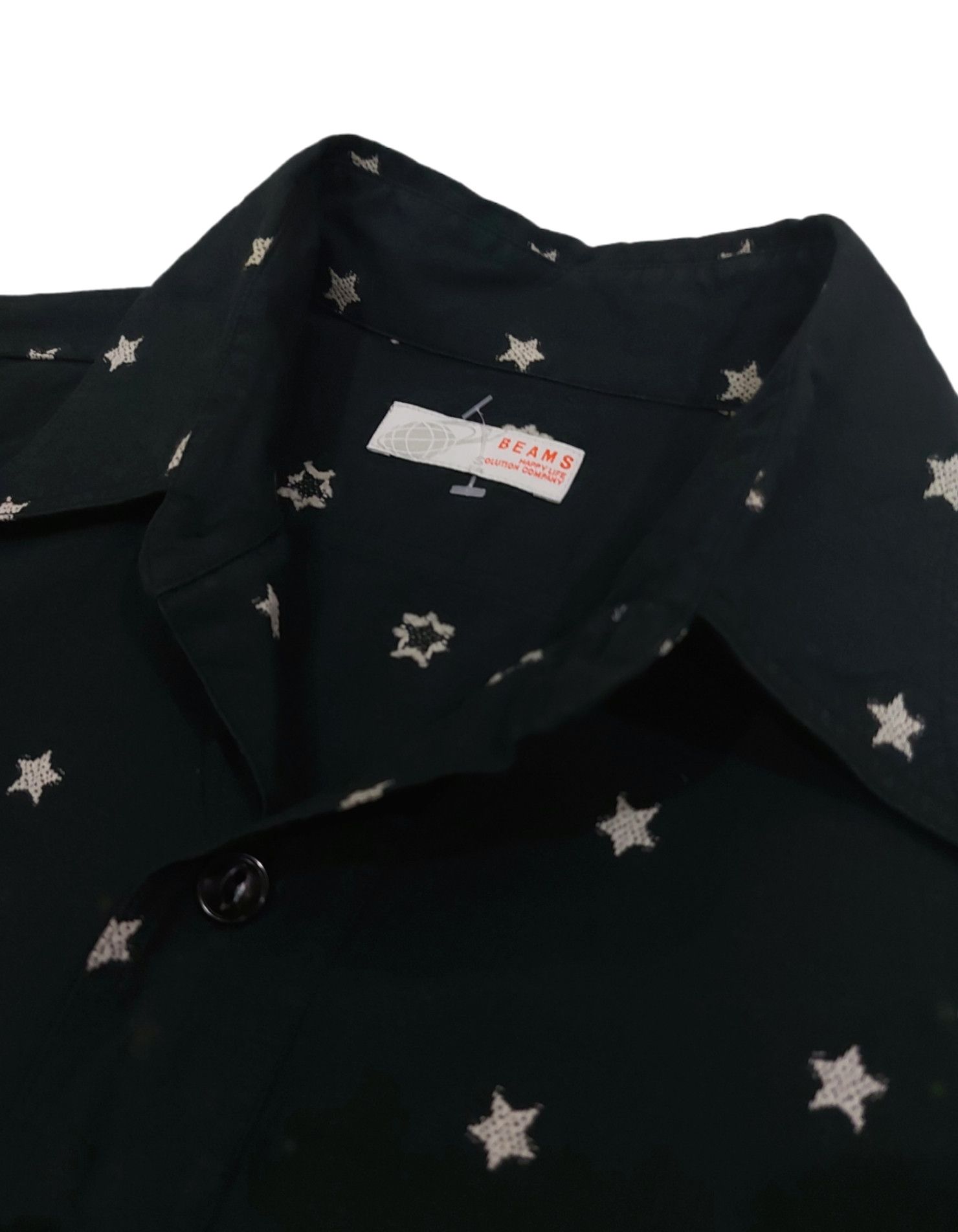 Beams Plus × Designer × Japanese Brand RARE! BEAMS JAPAN STAR PATCHES ALLOVER SHIRT Size US M / EU 48-50 / 2 - 6 Thumbnail