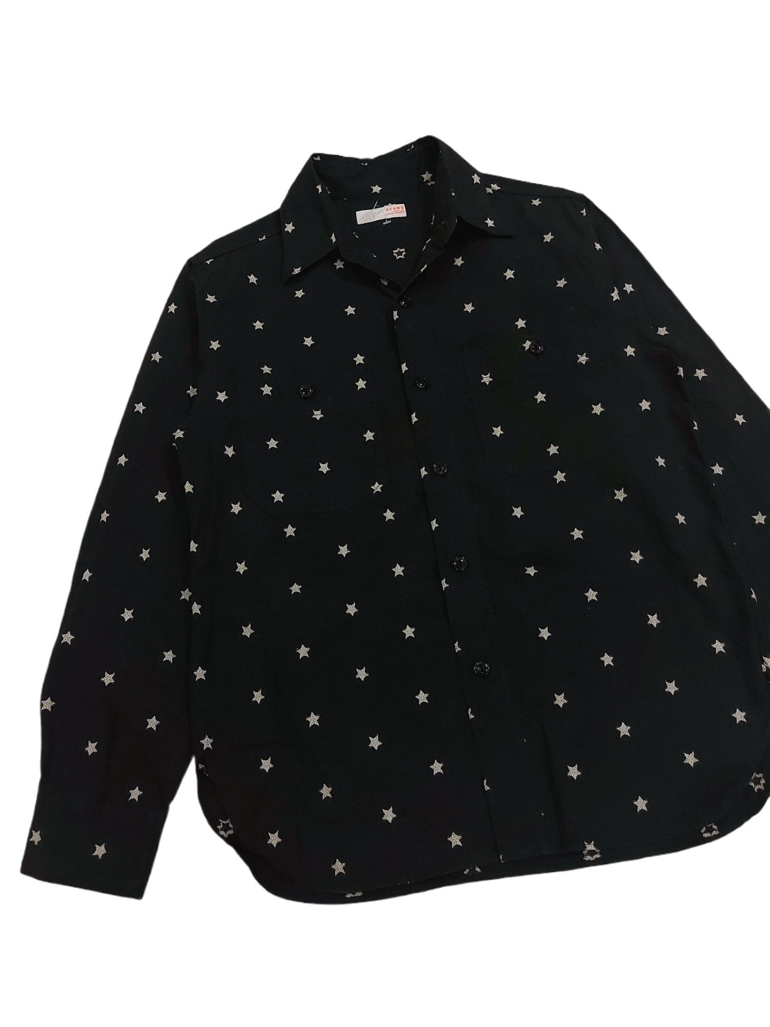 Beams Plus × Designer × Japanese Brand RARE! BEAMS JAPAN STAR PATCHES ALLOVER SHIRT Size US M / EU 48-50 / 2 - 5 Thumbnail