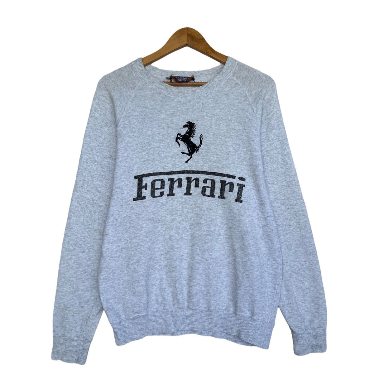 image of Distressed Denim x Ferrari Vintage 80's Ferrari Sweatshirt Ferrari Distressed Medium in Grey, Men's