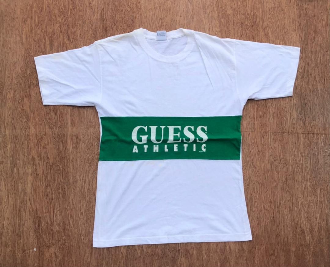 image of Vintage Tee Guess Usa A34 in White, Men's (Size Medium)
