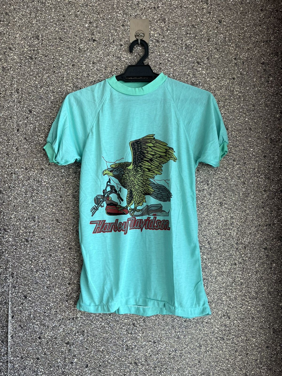 image of Vintage Harley Davidson Ft11 in Green, Men's (Size Small)