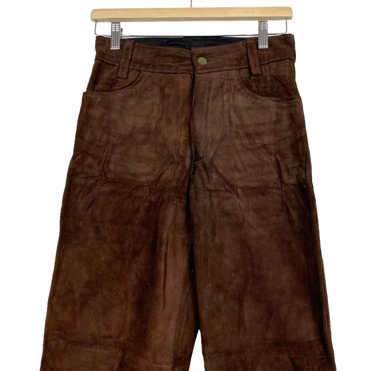 Leather × Vanson Leathers 💥VANSON DARK BROWN SUEDE LEATHER PANT Size US 28 / EU 44 - 9 Thumbnail
