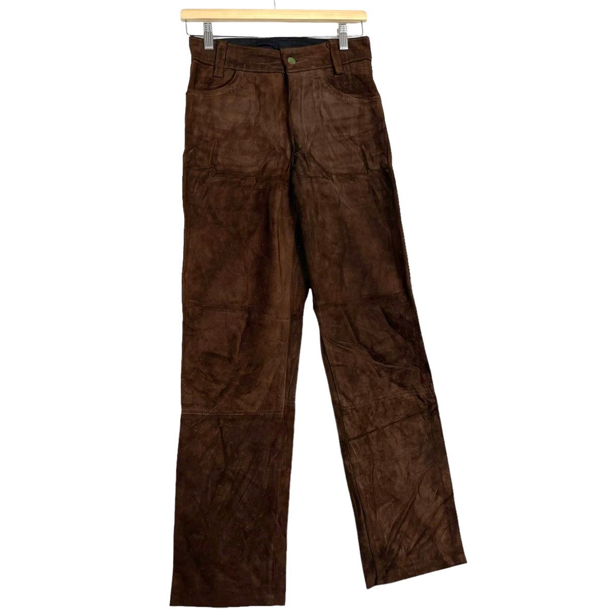 Leather × Vanson Leathers 💥VANSON DARK BROWN SUEDE LEATHER PANT Size US 28 / EU 44 - 3 Thumbnail
