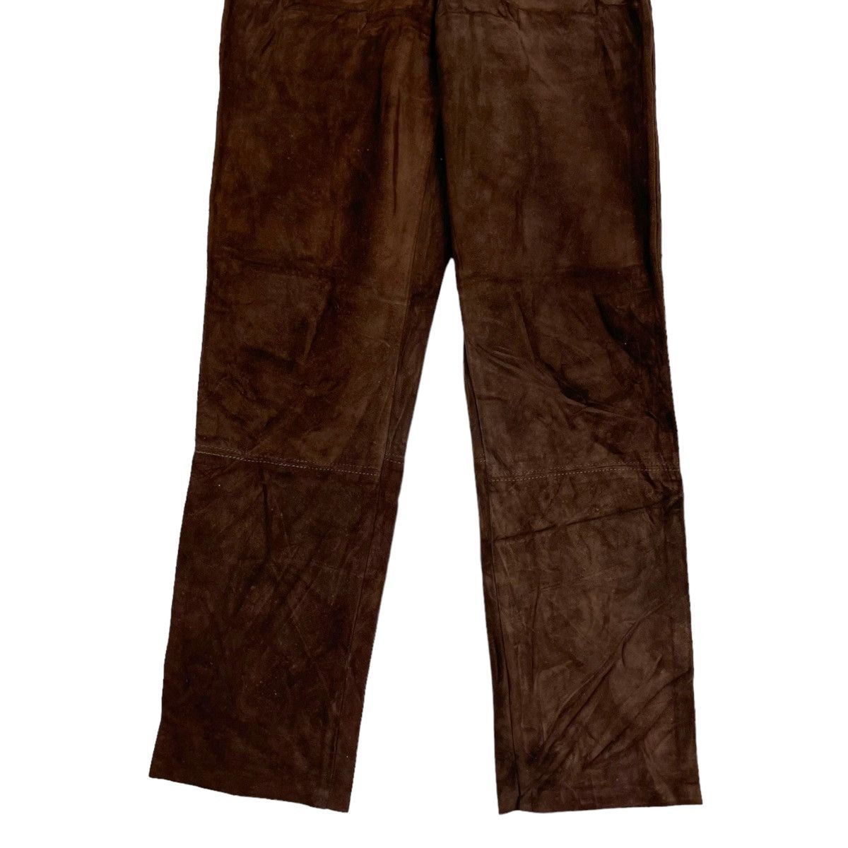 Leather × Vanson Leathers 💥VANSON DARK BROWN SUEDE LEATHER PANT Size US 28 / EU 44 - 4 Thumbnail