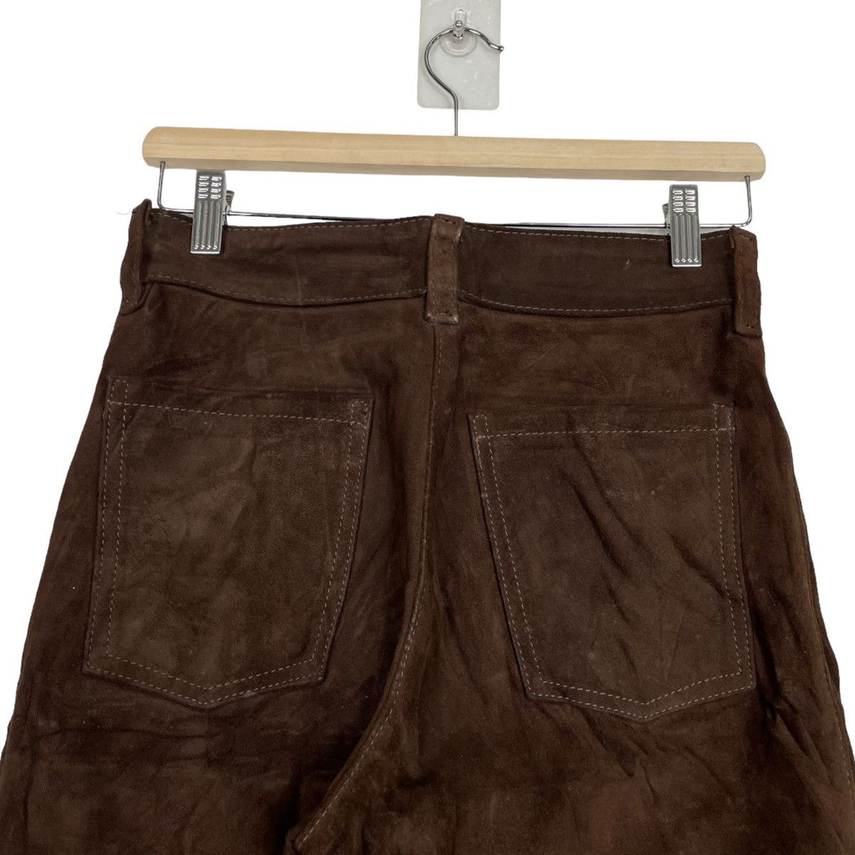 Leather × Vanson Leathers 💥VANSON DARK BROWN SUEDE LEATHER PANT Size US 28 / EU 44 - 8 Thumbnail